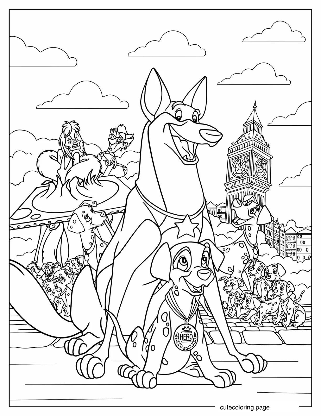 101 Dalmatians II Patch_s London Adventure Coloring In coloring page