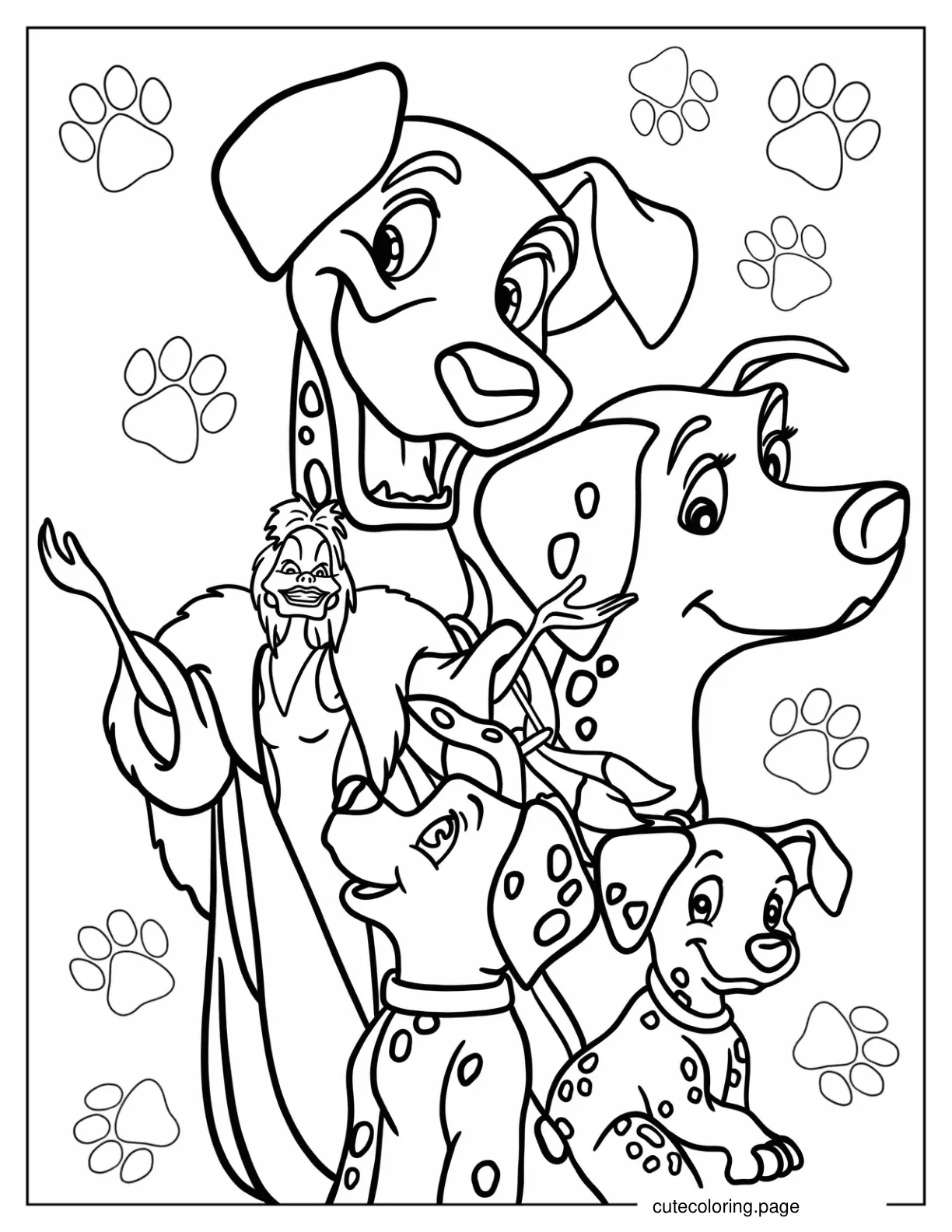 101 Dalmatians Poster Coloring In For Kids coloring page