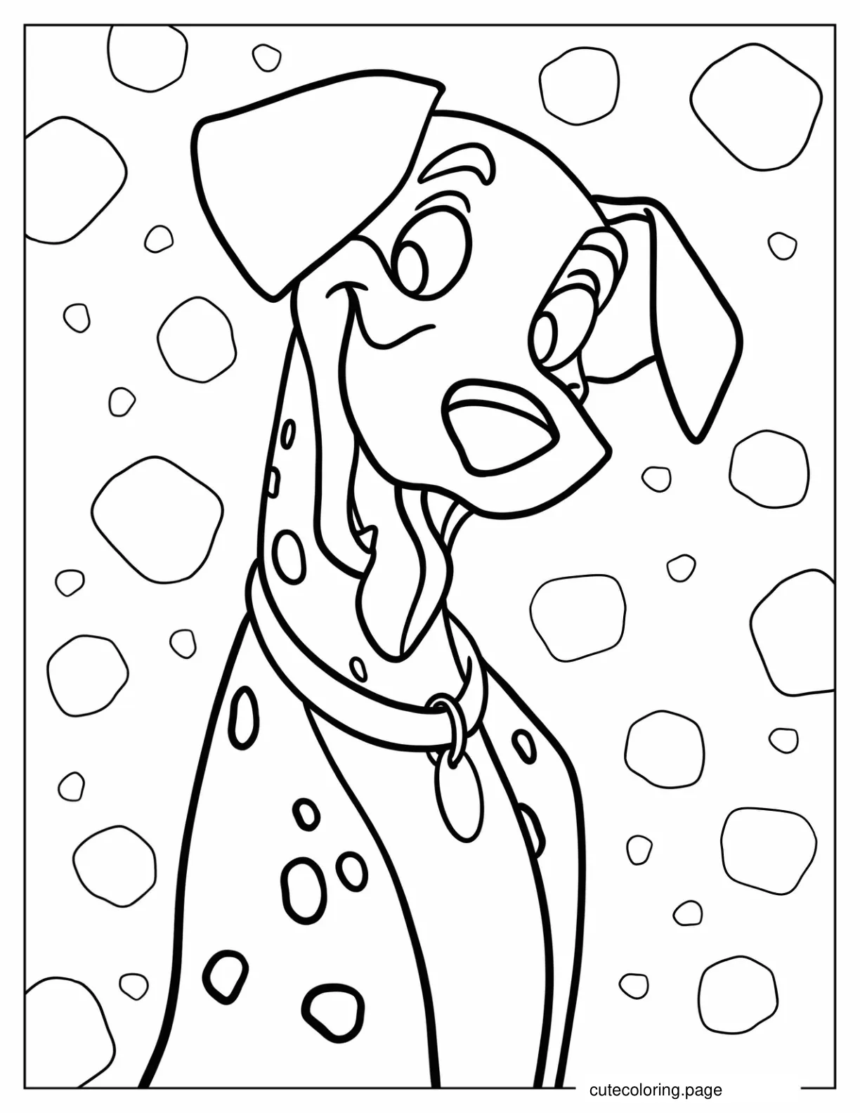 Easy Outline Of Pongo Dalmatian Coloring In coloring page