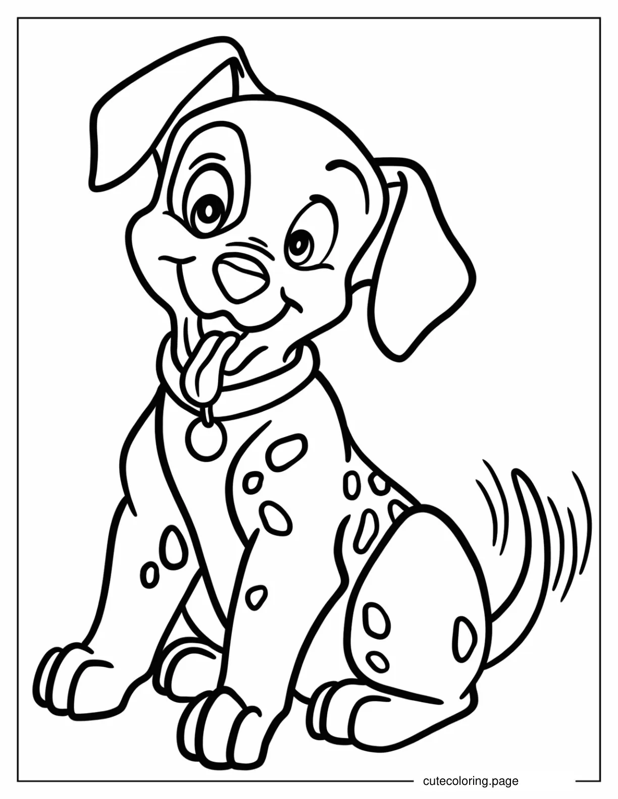 Patch Dalmatian Coloring Page For Preschoolers coloring page