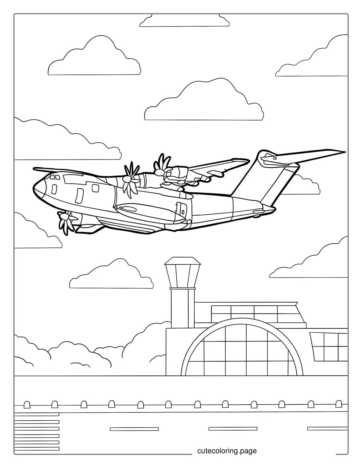 C 17 US Army Plane Coloring Page coloring page