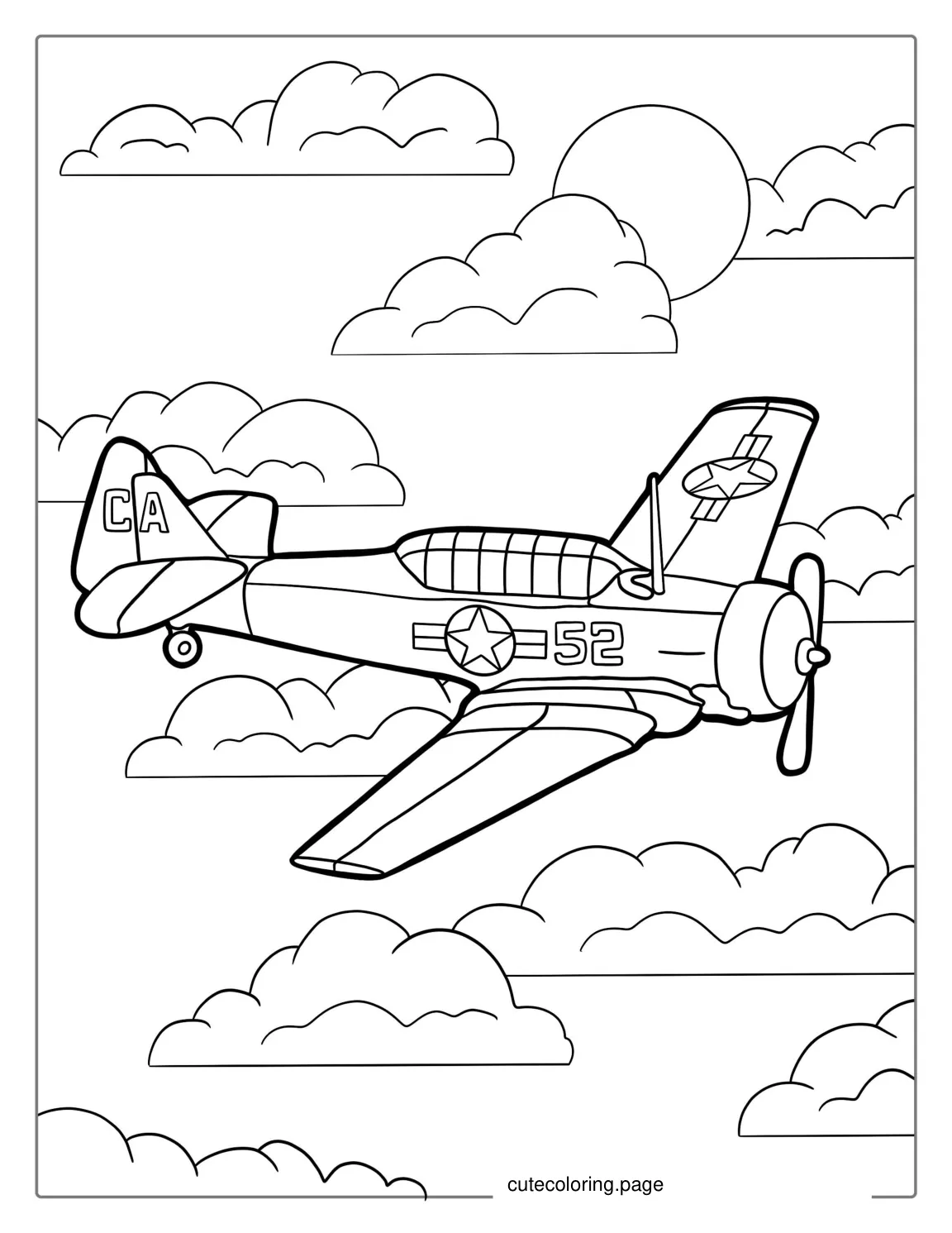 VS 41 WW2 Plane Coloring Page coloring page