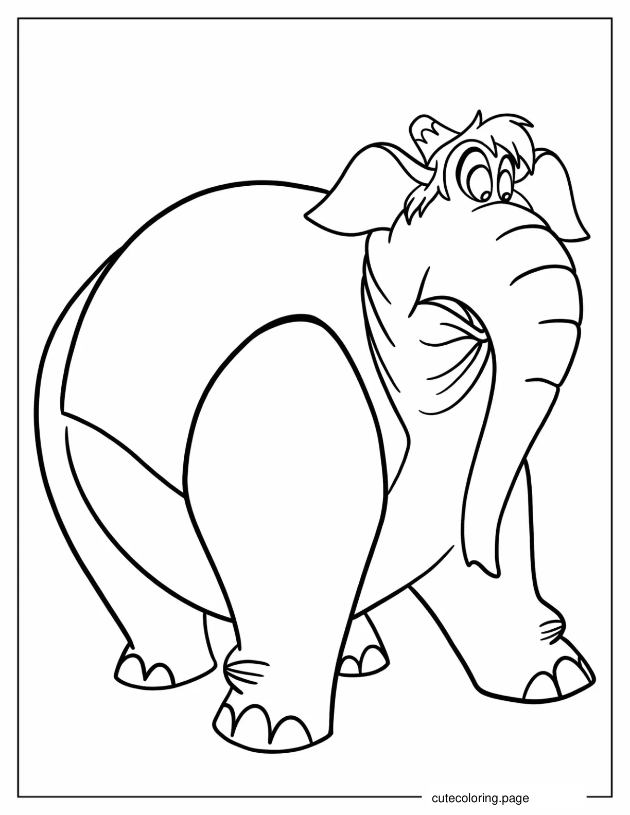 Abu As An Elephant To Color coloring page