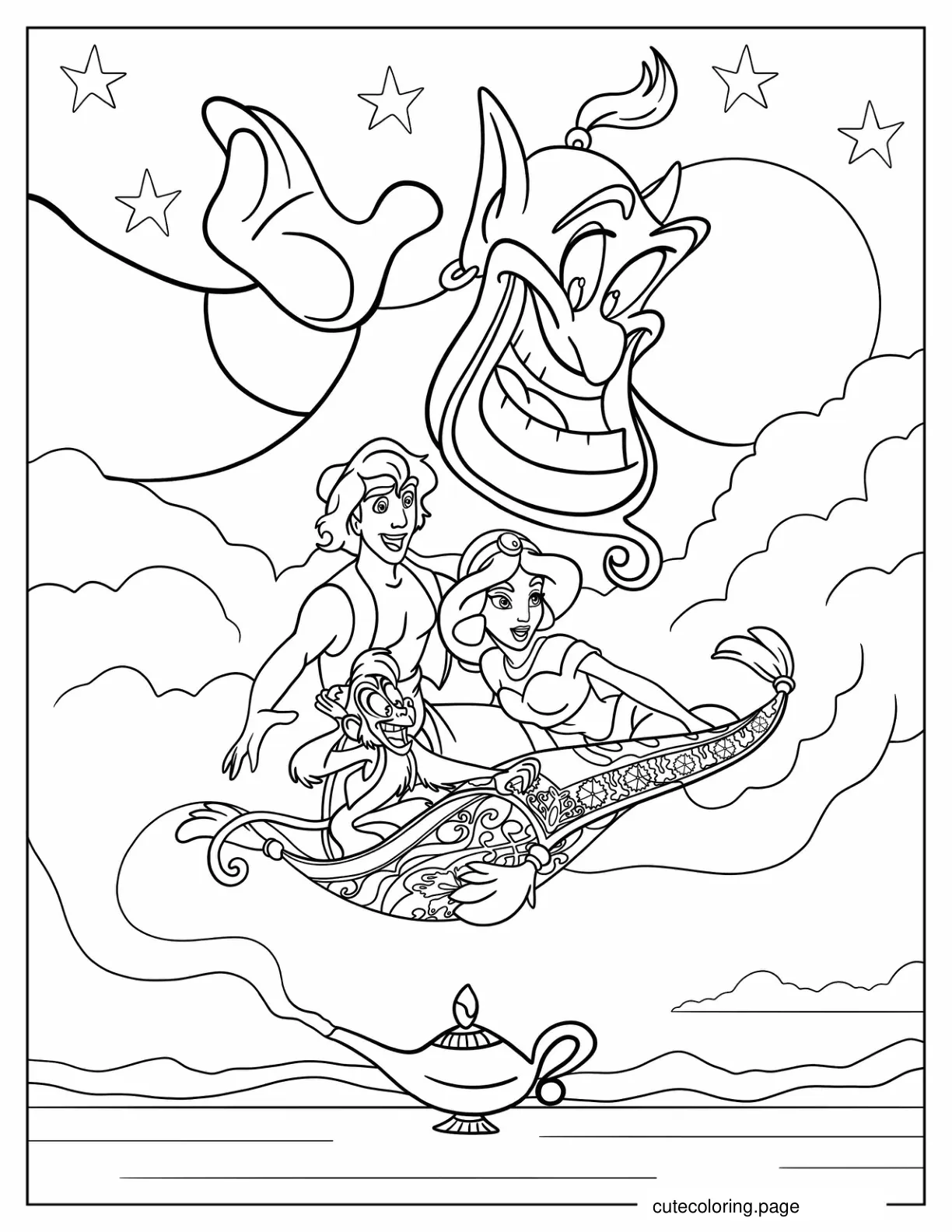 Aladdin Movie Coloring Page coloring page