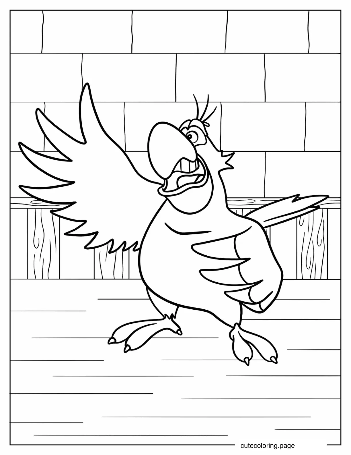 Iago The Parrot Coloring Sheet coloring page