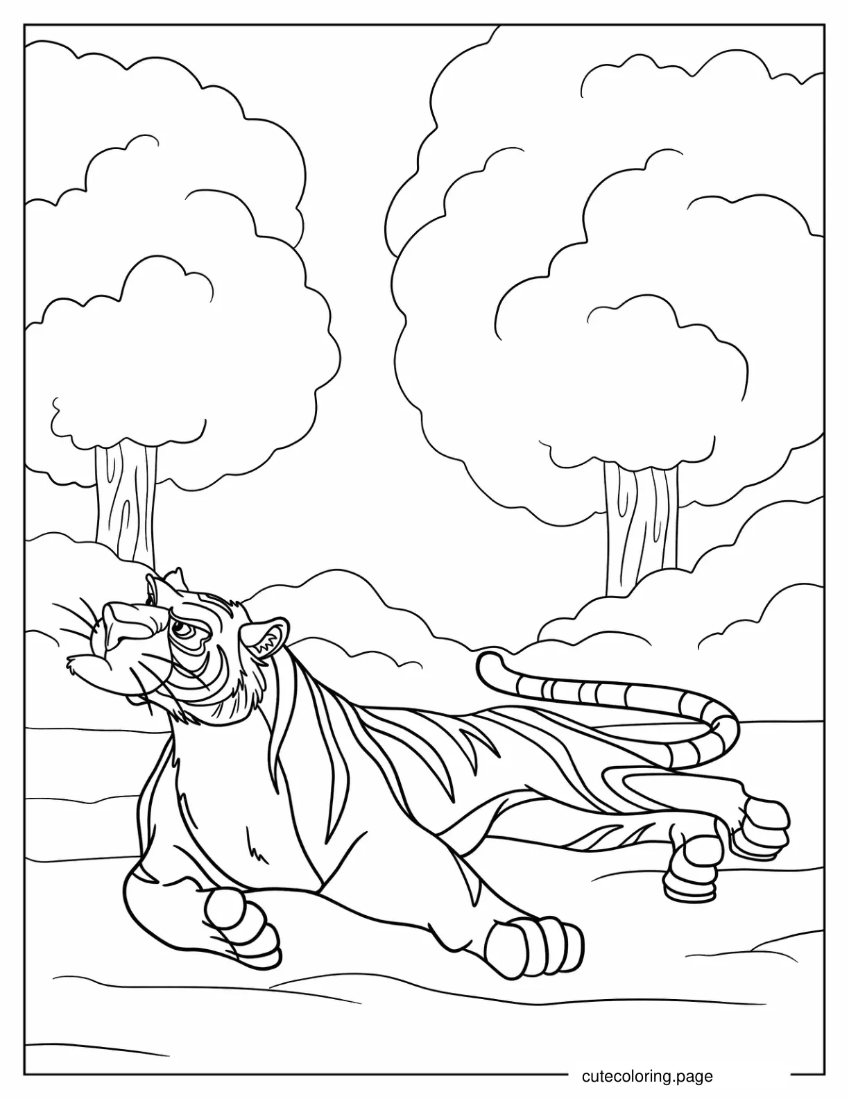 Rajah Tiger Coloring Page For Kids coloring page