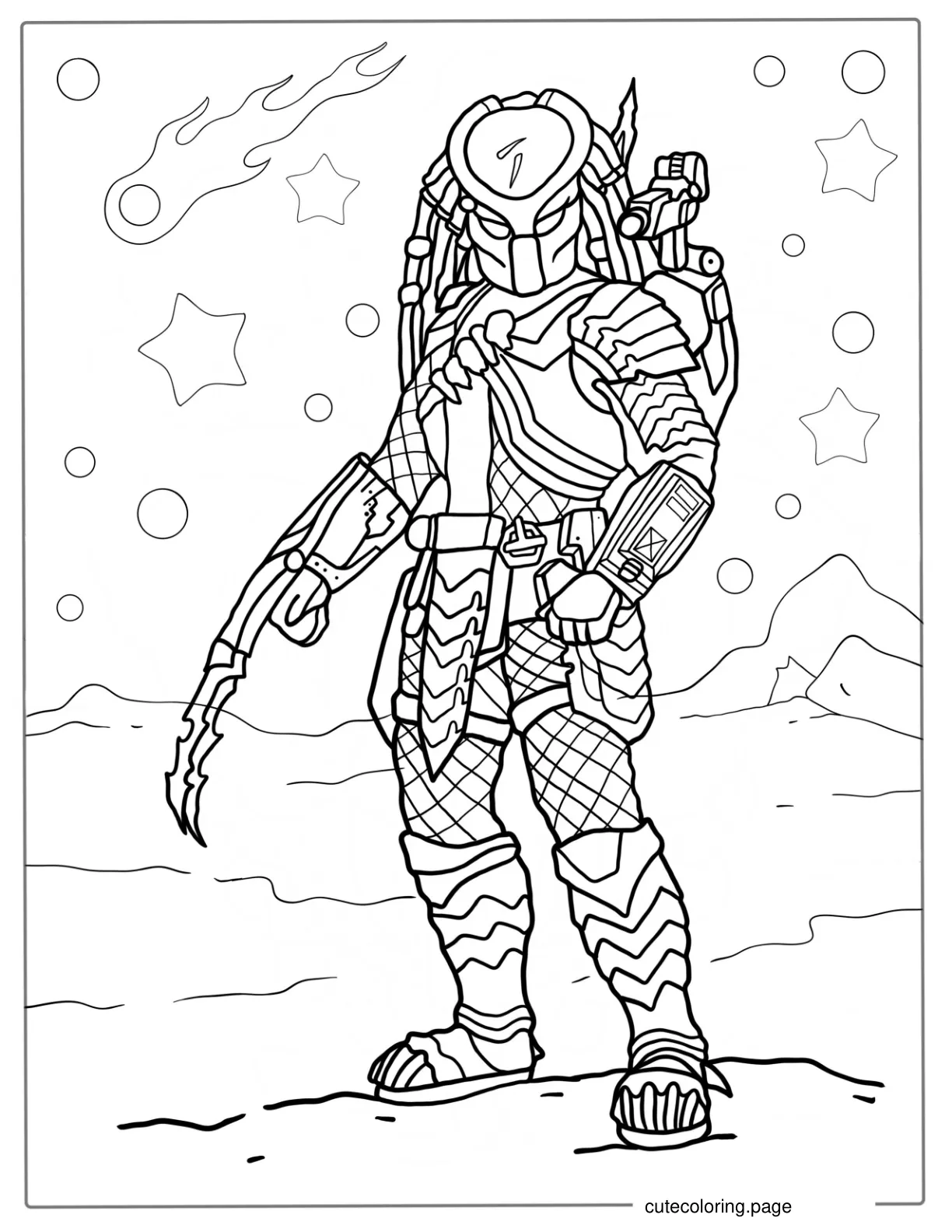 Predator Alien Coloring Page For Adults coloring page