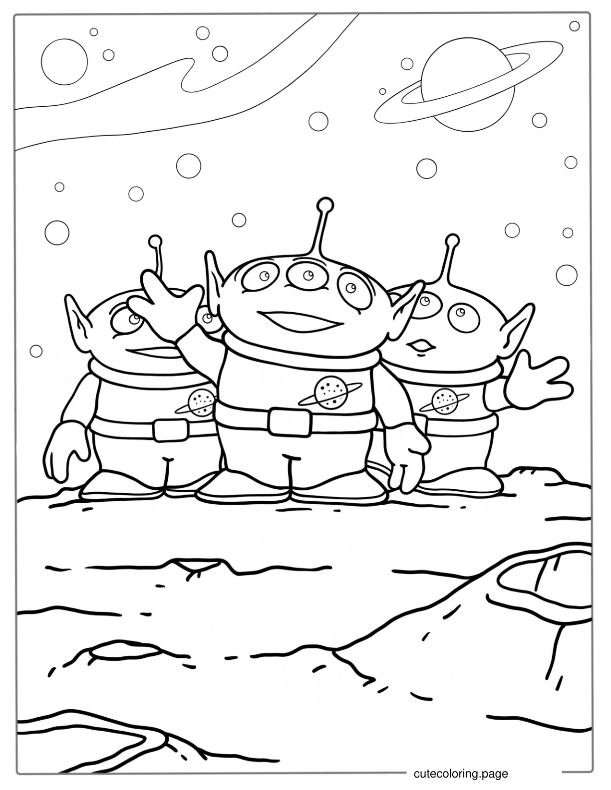 Toy Story Aliens Coloring Page coloring page