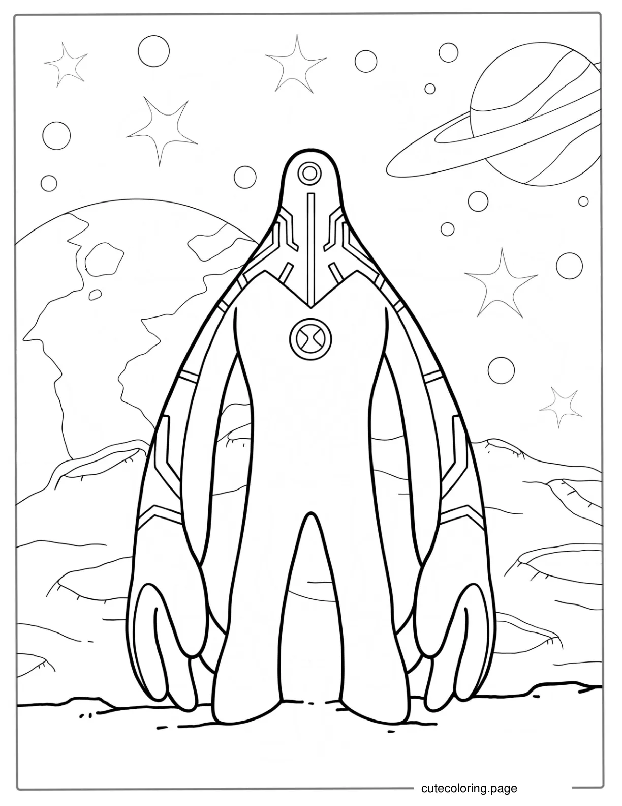 Upgrade The Alien From Ben 10 Coloring Sheet coloring page