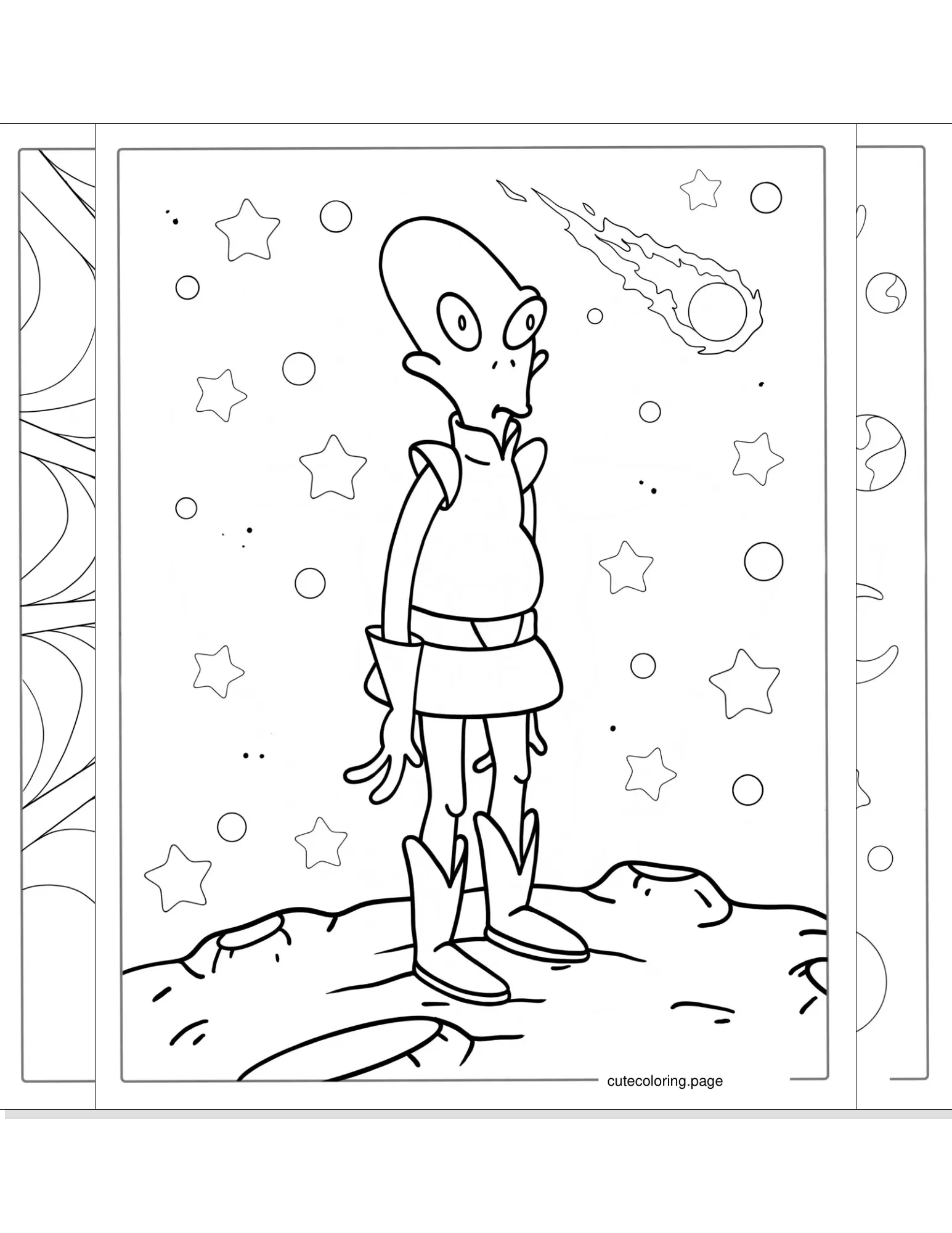 alien coloring pages coloring page