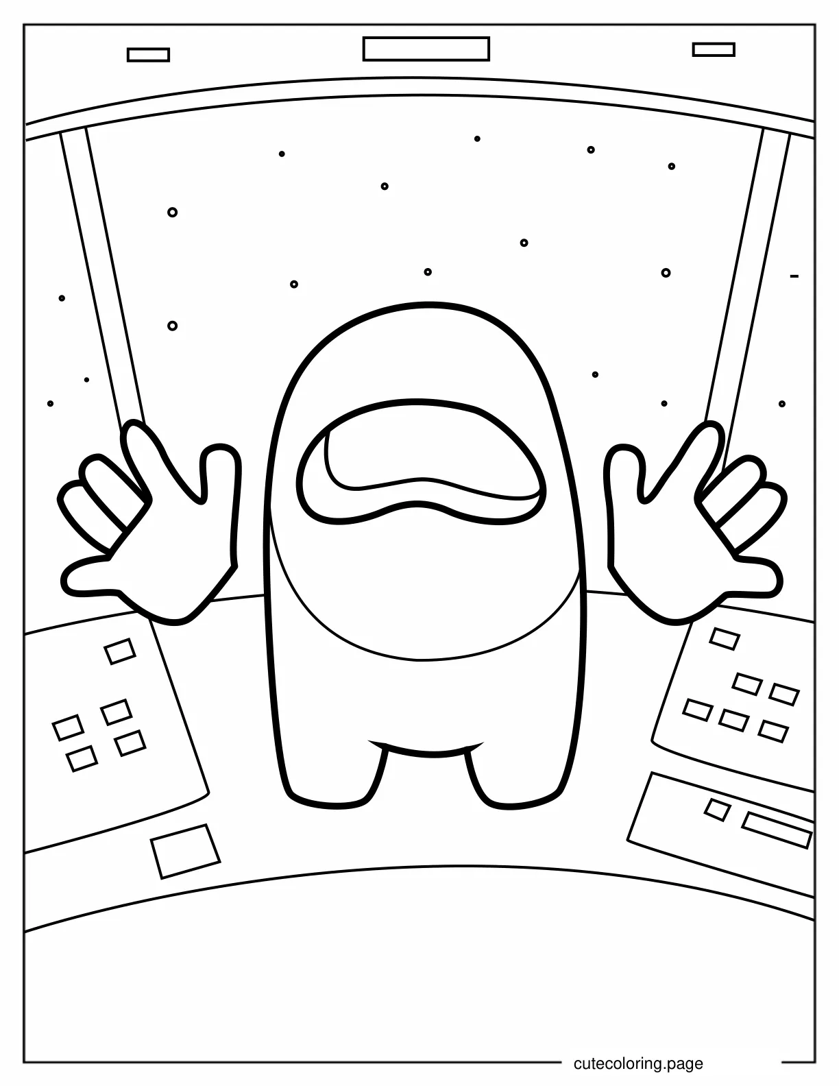 Among Us Crewmate coloring page