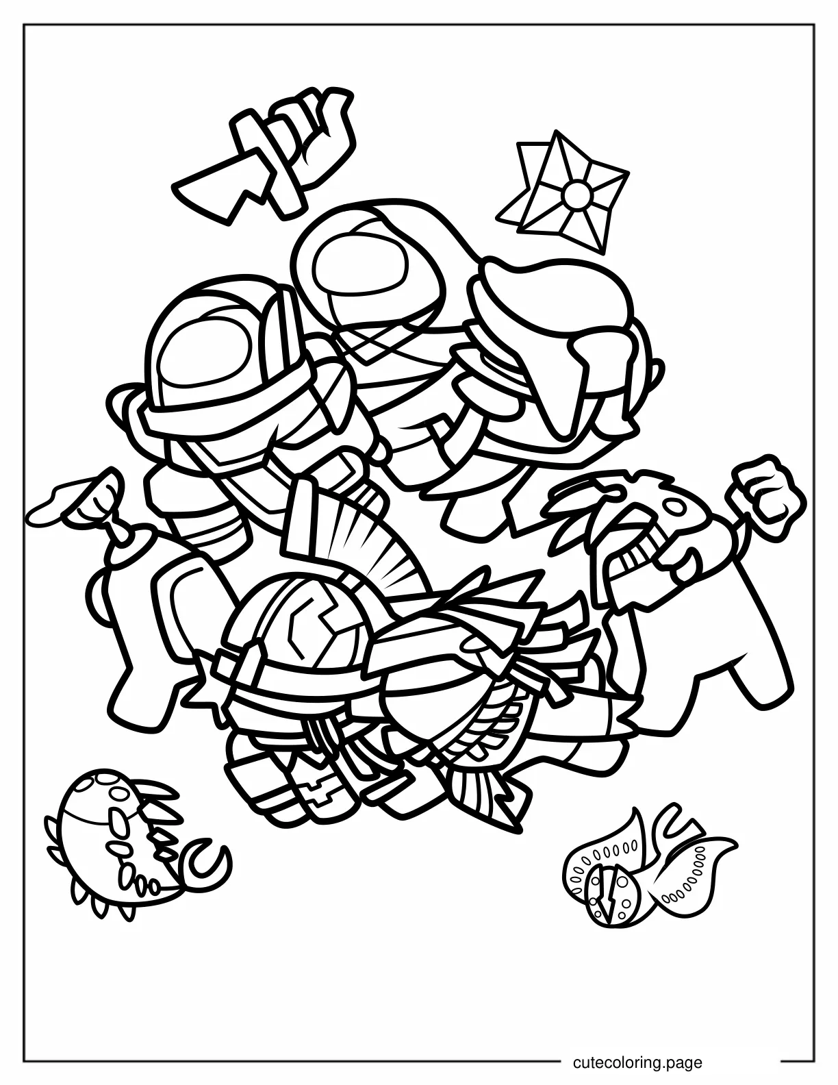 Among Us Destiny 2 coloring page