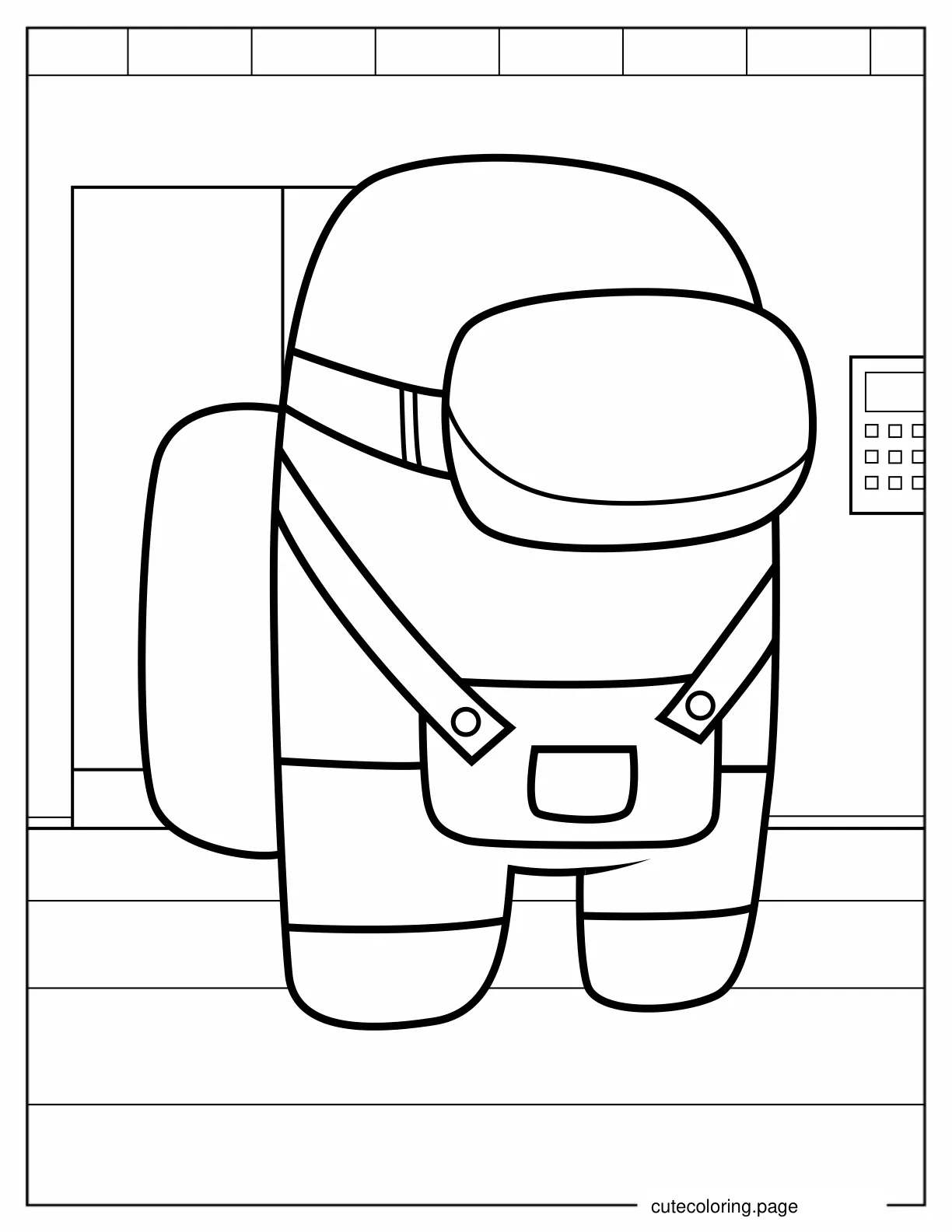 Among Us Minions Skin coloring page