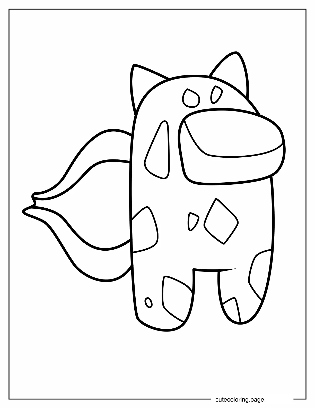 Bulbasaur Among Us coloring page