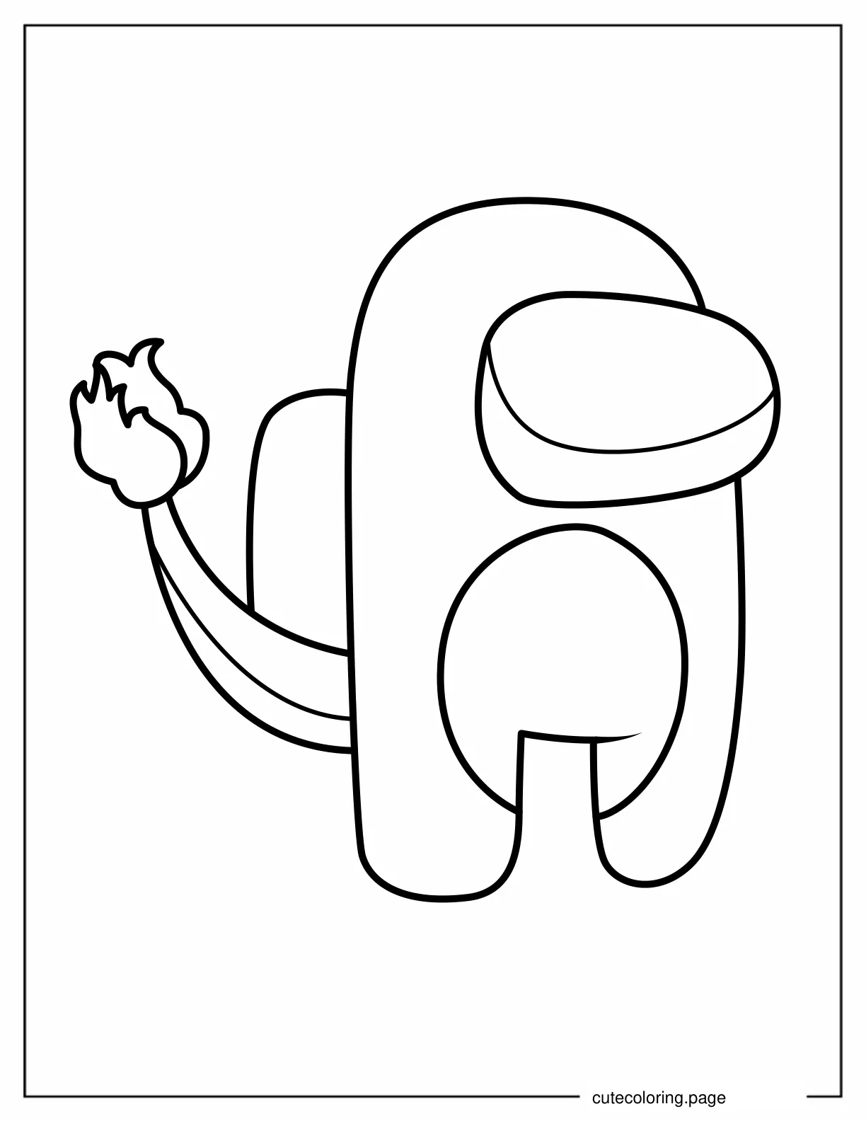 Coloring Sheet of Charizard Among Us coloring page