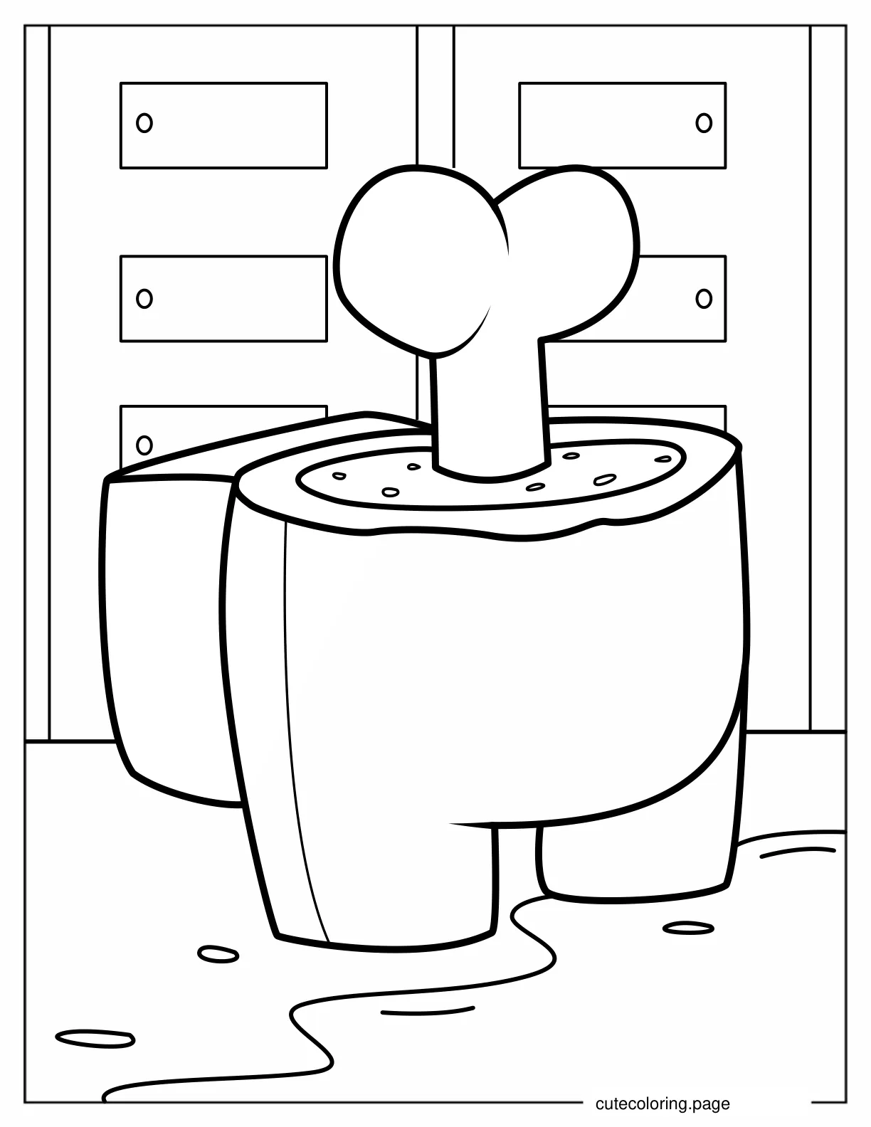 Coloring Sheet of Crewmate_s Dead Body coloring page