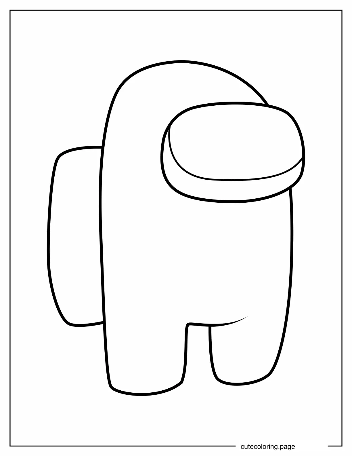 Easy Among Us Outline to Color coloring page