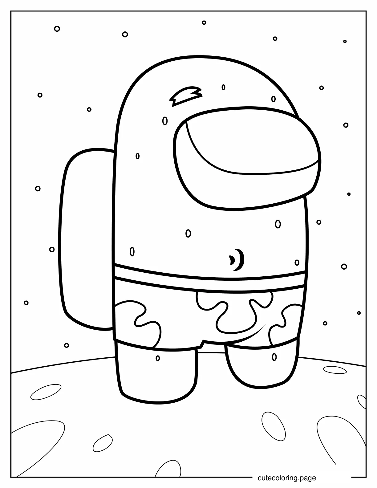 Patrick Star Among Us coloring page