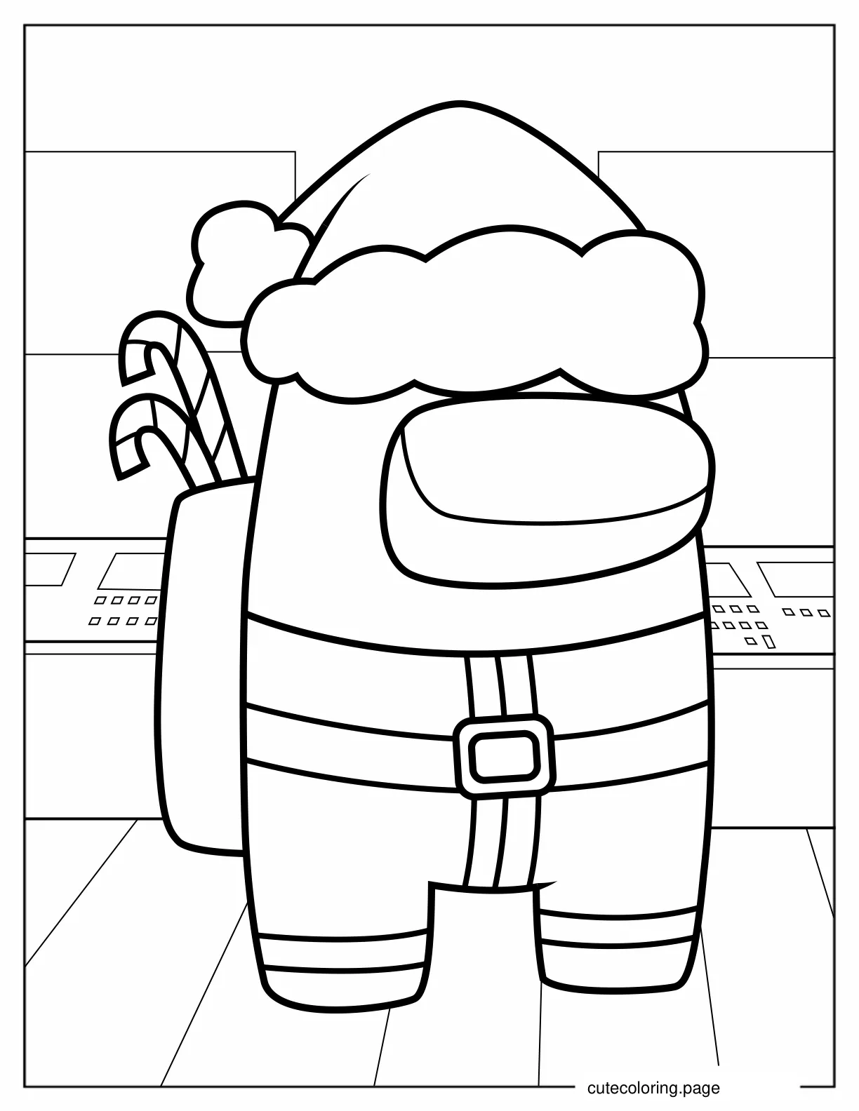 Santa Claus Among Us coloring page