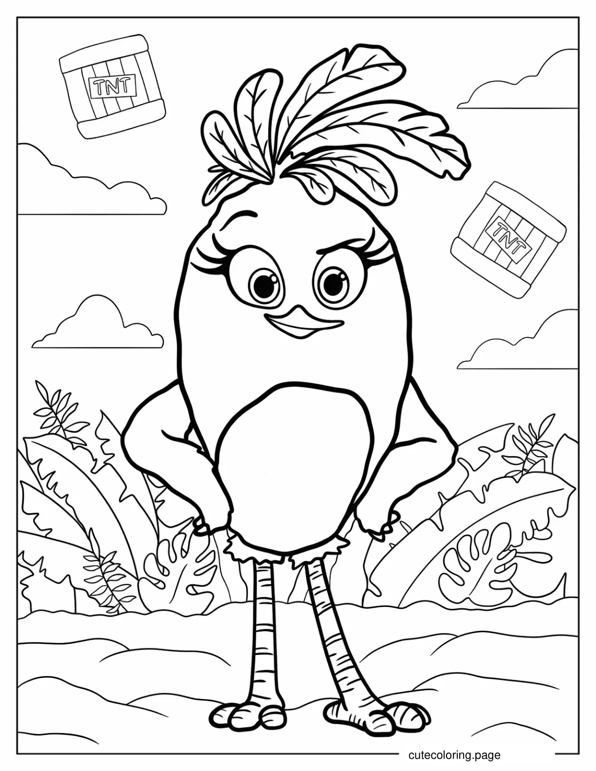 Angry Birds Stella coloring page