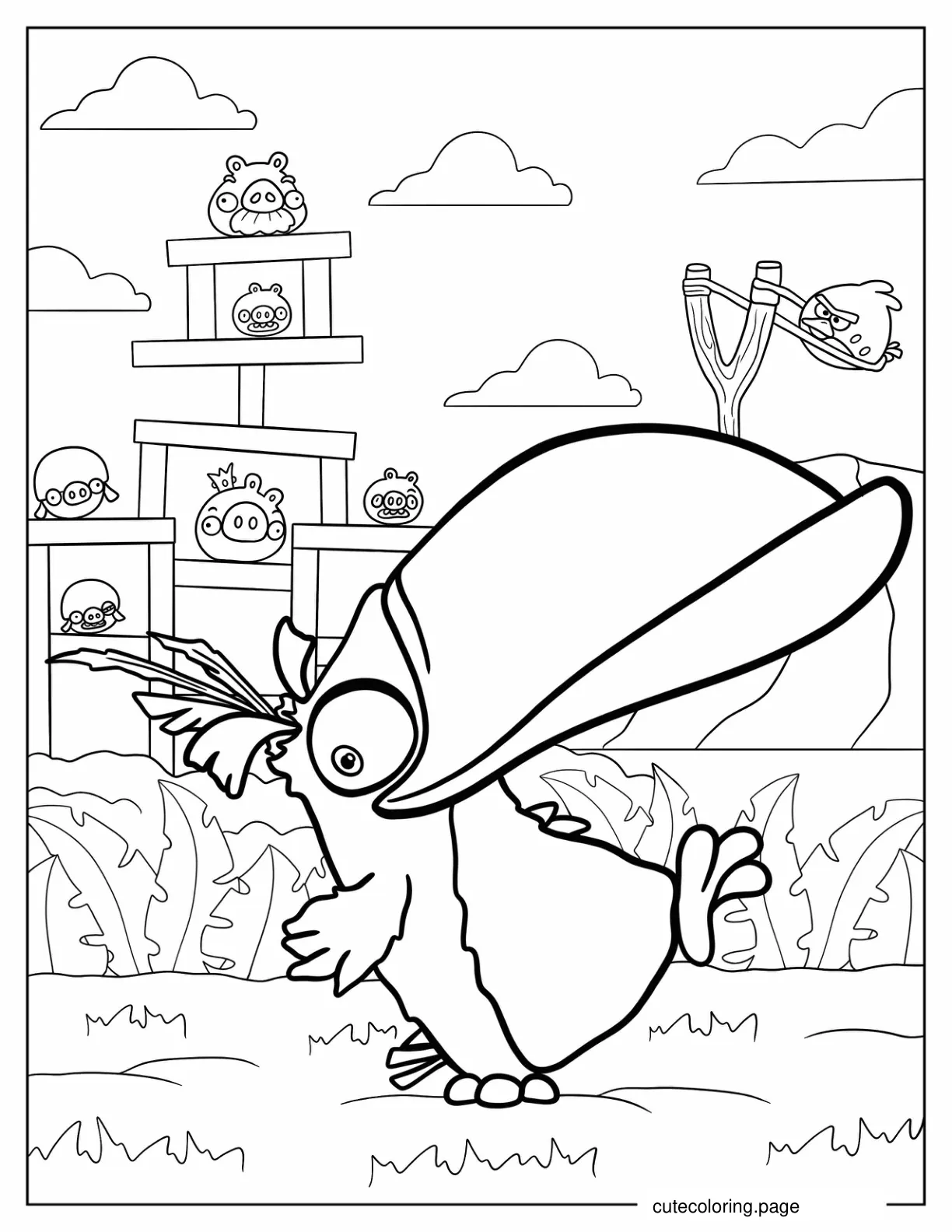 Hal Angry Bird Coloring Page coloring page