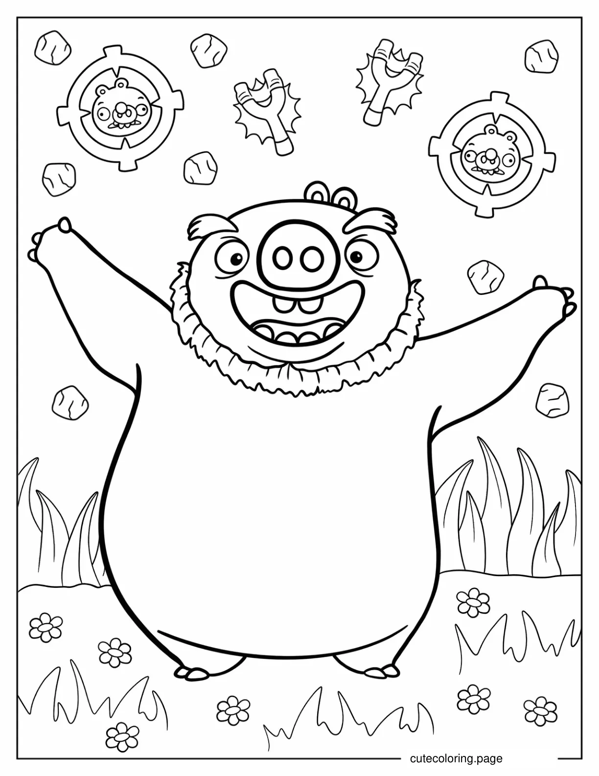 King Pig From Angry Birds Movie coloring page