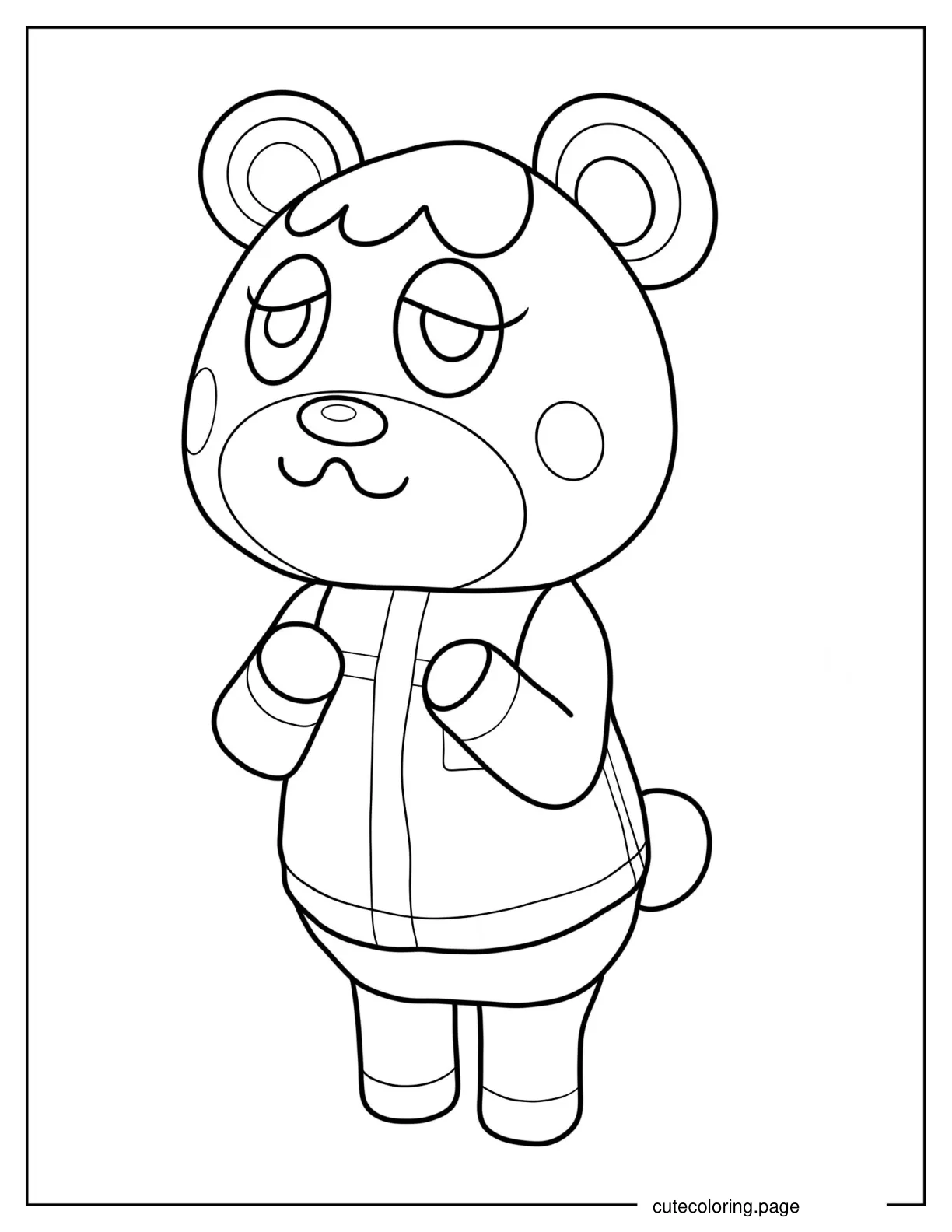 Animal Crossing Charlise Coloring Sheet coloring page