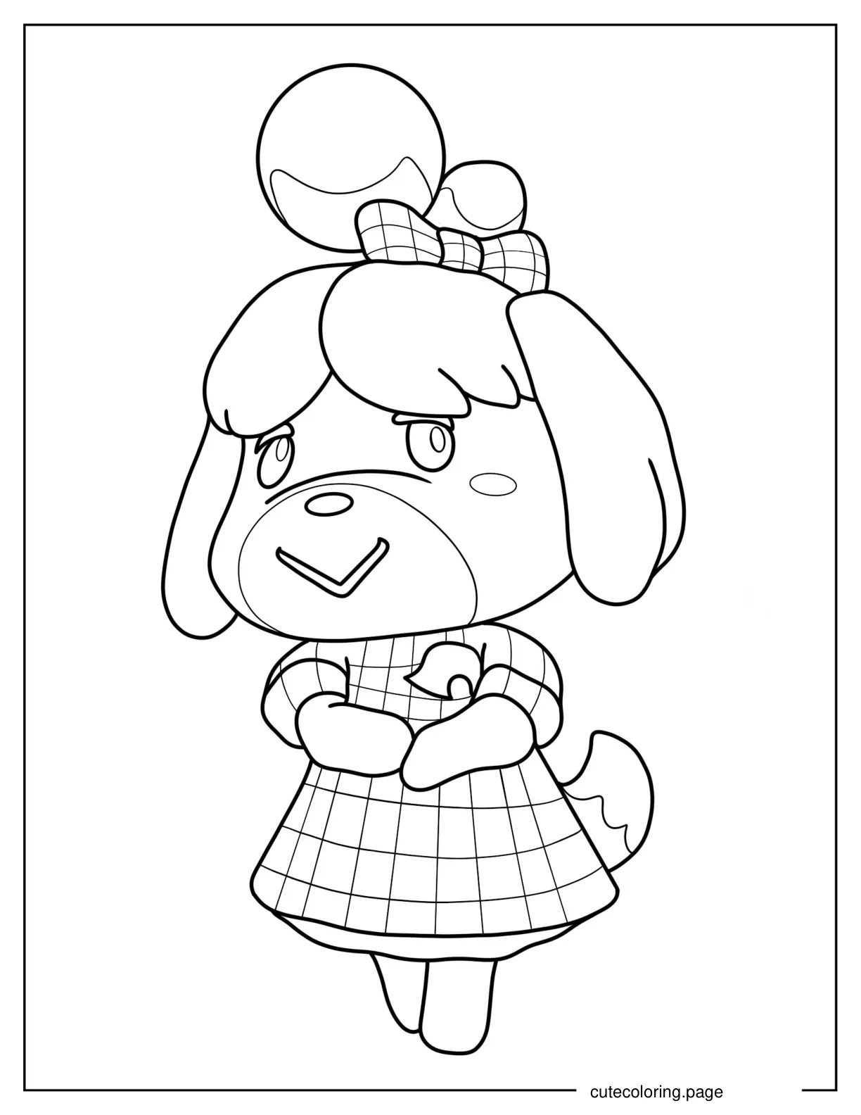 Easy Isabelle Coloring Sheet For Kids coloring page