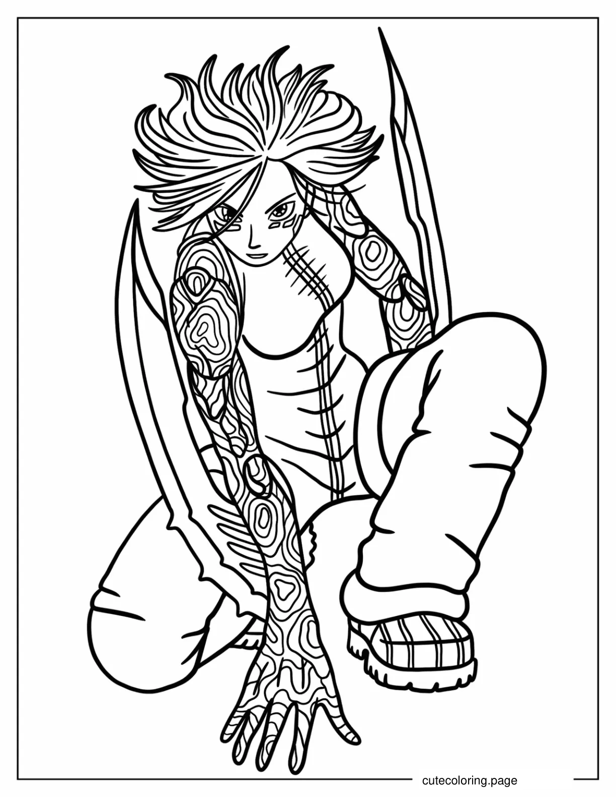 Alita Battle Angel Outline coloring page