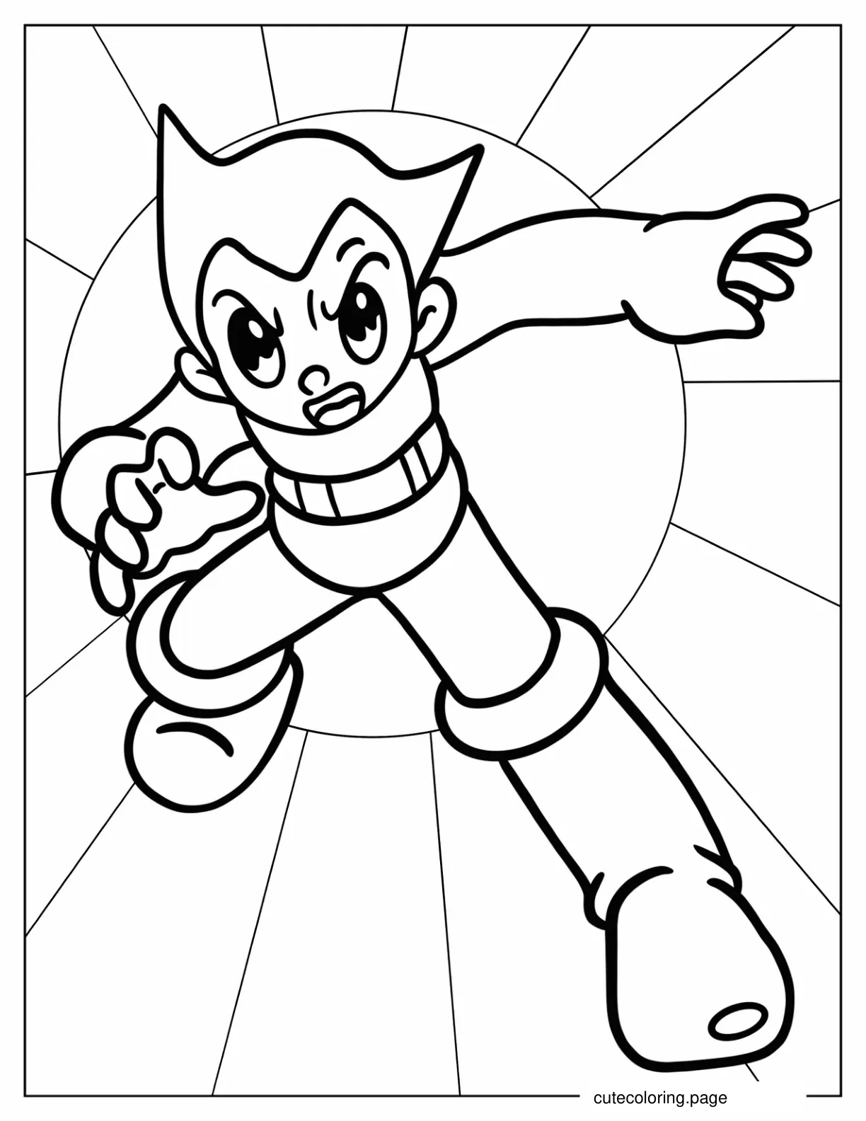 Astro Boy Outline Coloring In For Preschoolers coloring page