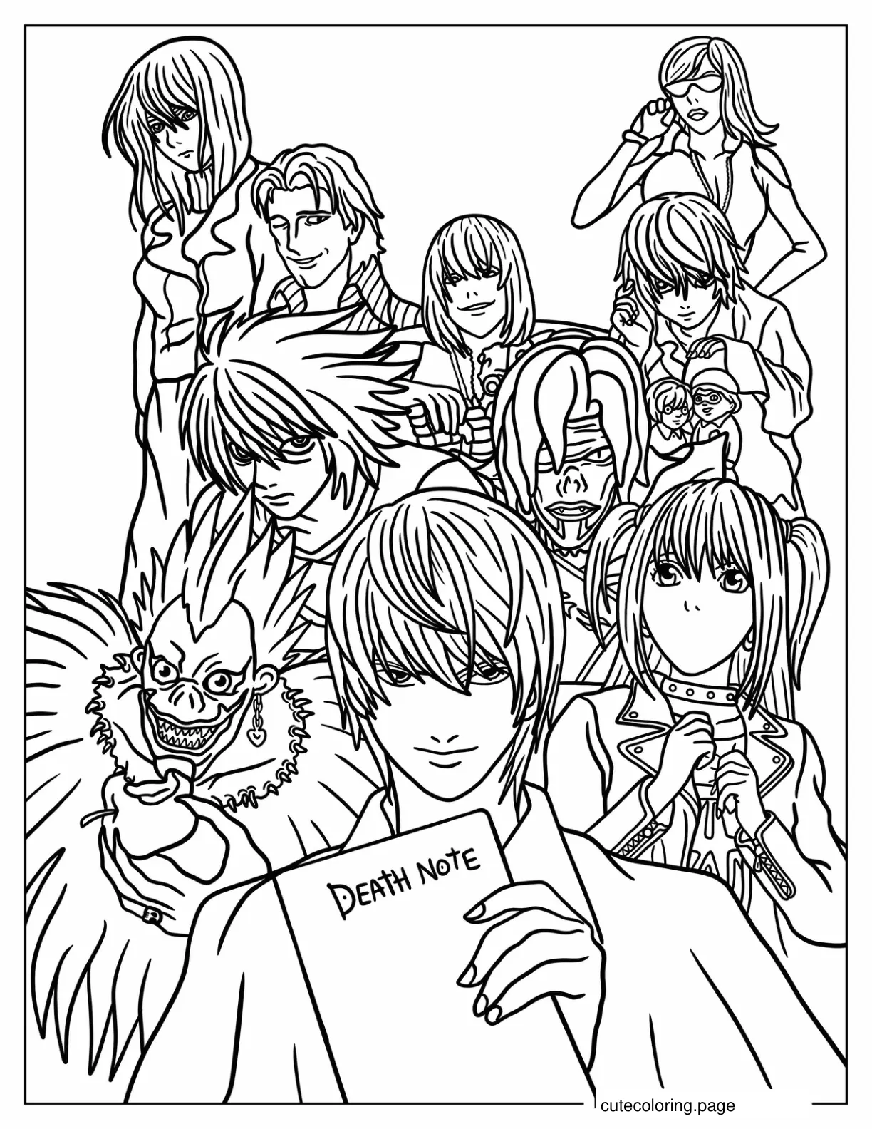 Coloring Page Of Death Note Anime coloring page