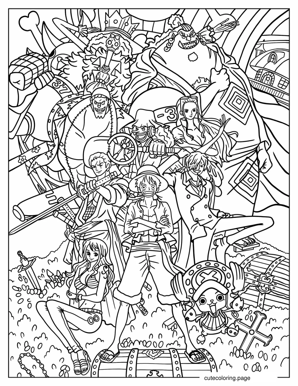 Coloring Page Of One Piece Anime coloring page