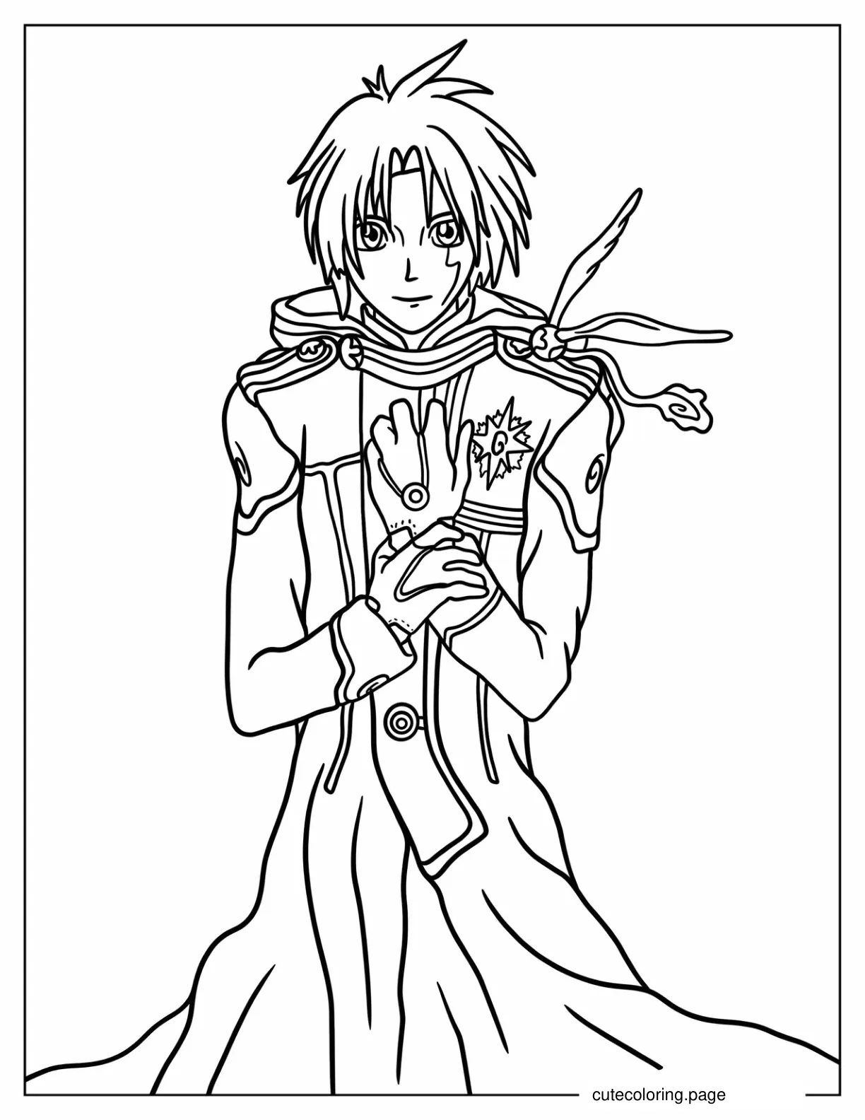 Easy Dr. Gray Man Anime Allen Walker coloring page