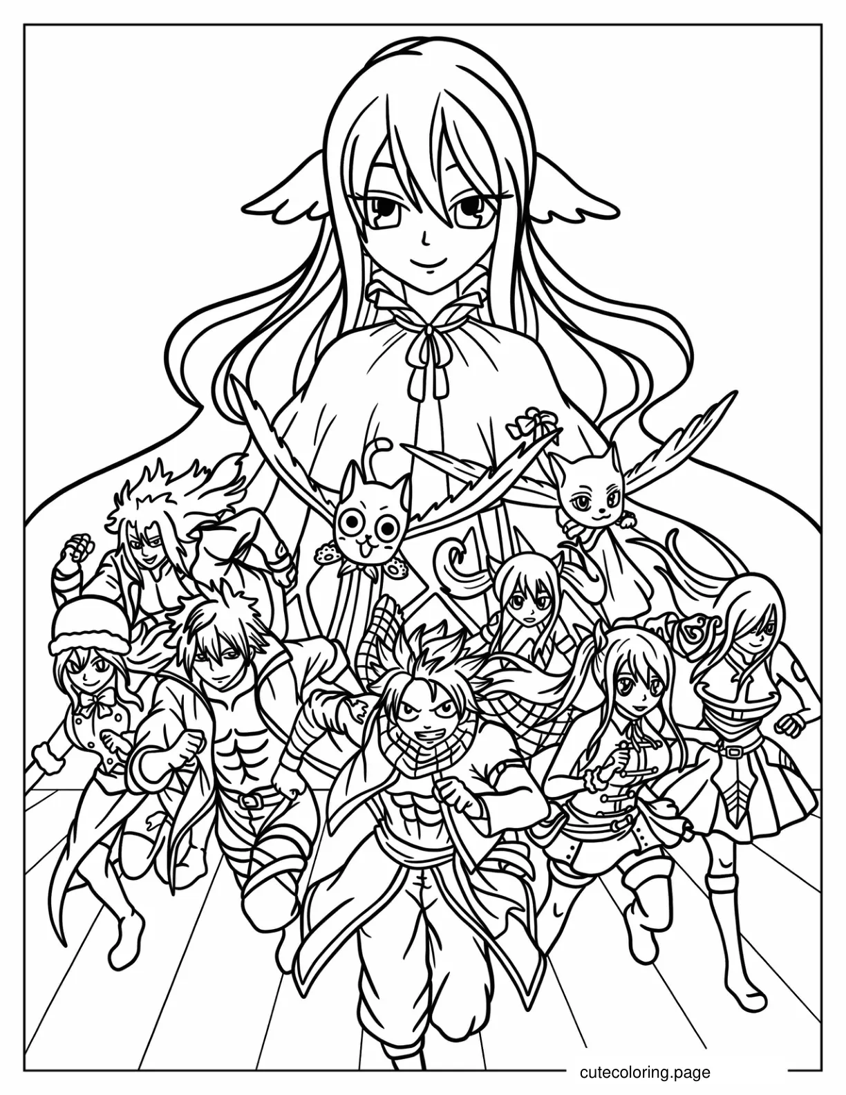 Fairy Tail Anime Coloring Page coloring page