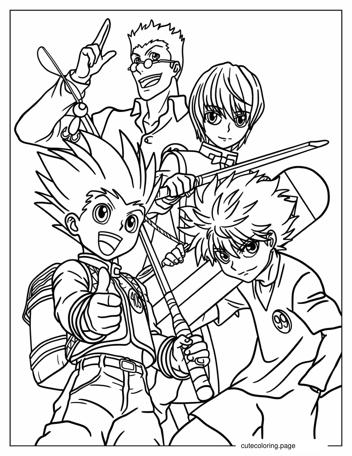 Hunter X Hunter coloring page