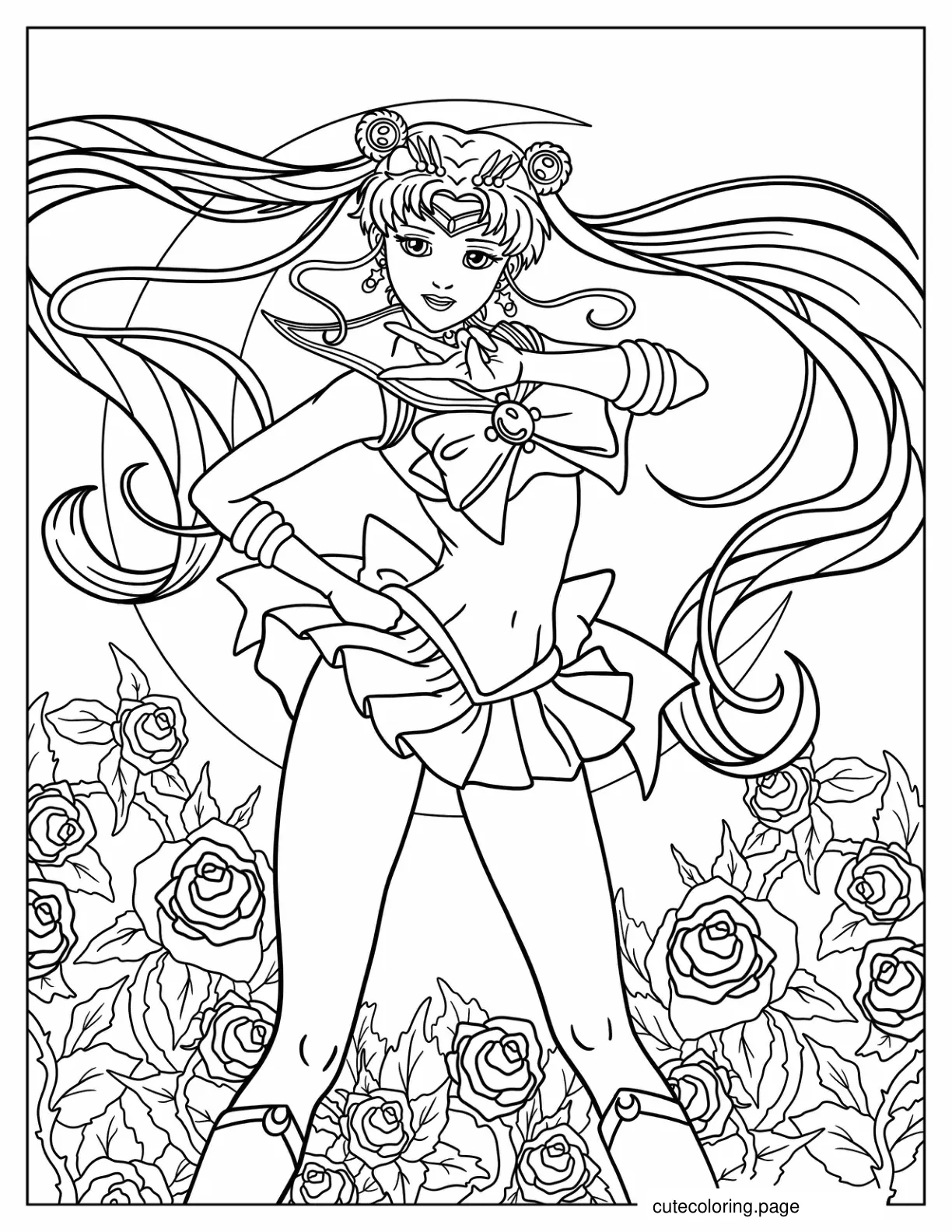 Realistic Sailor Moon Usagi Coloring Sheet coloring page