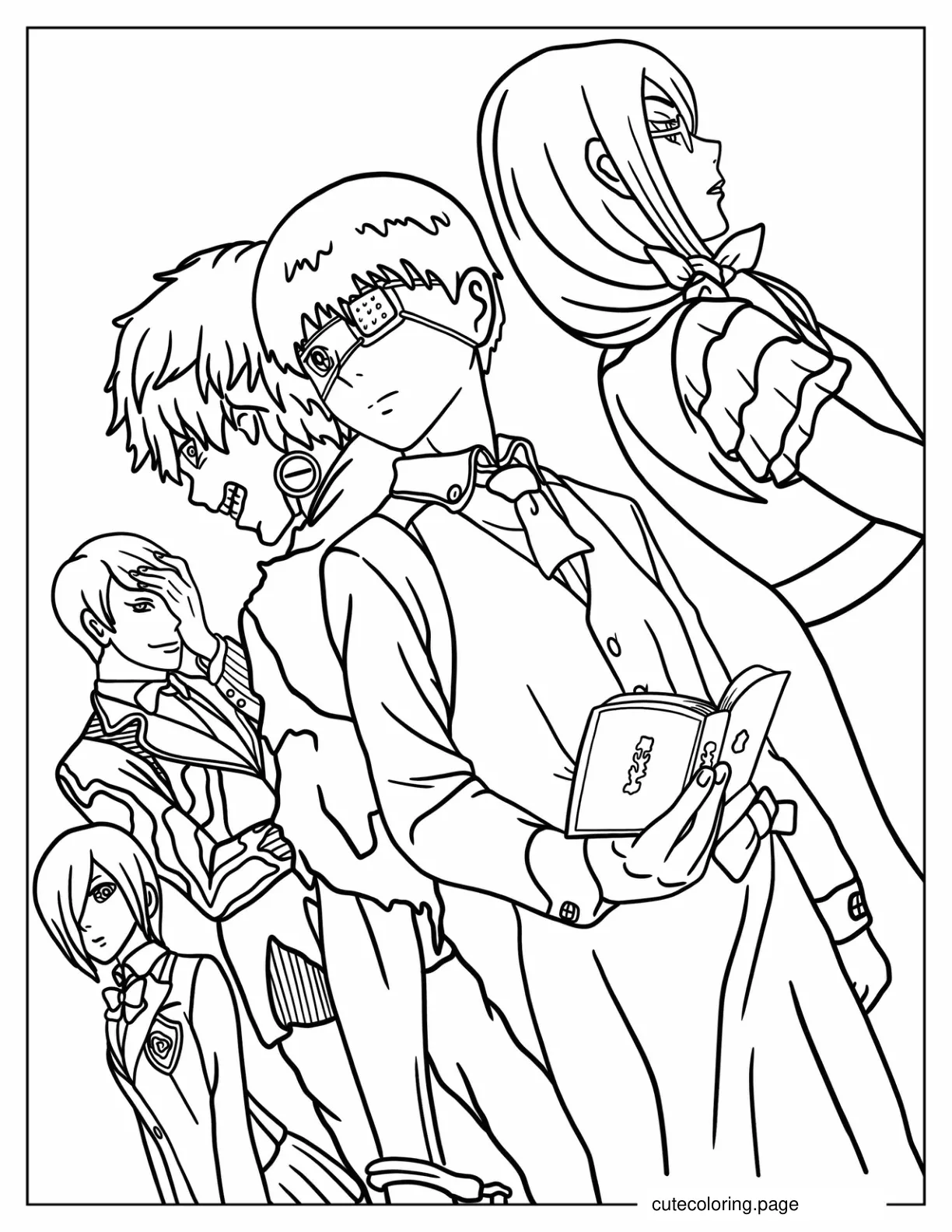 Tokyo Ghoul Coloring Page coloring page