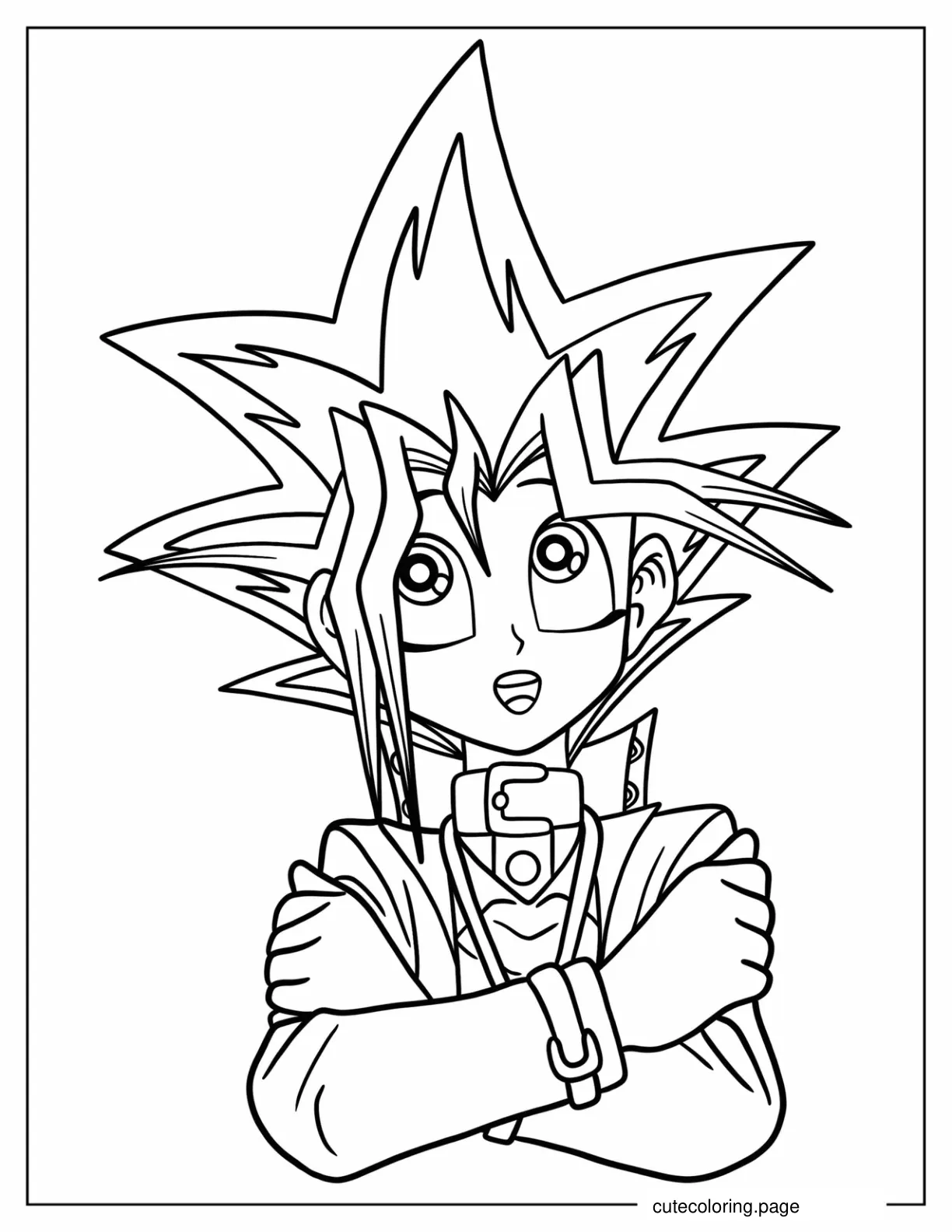 Yugi Mutou From Yu Gi Oh coloring page