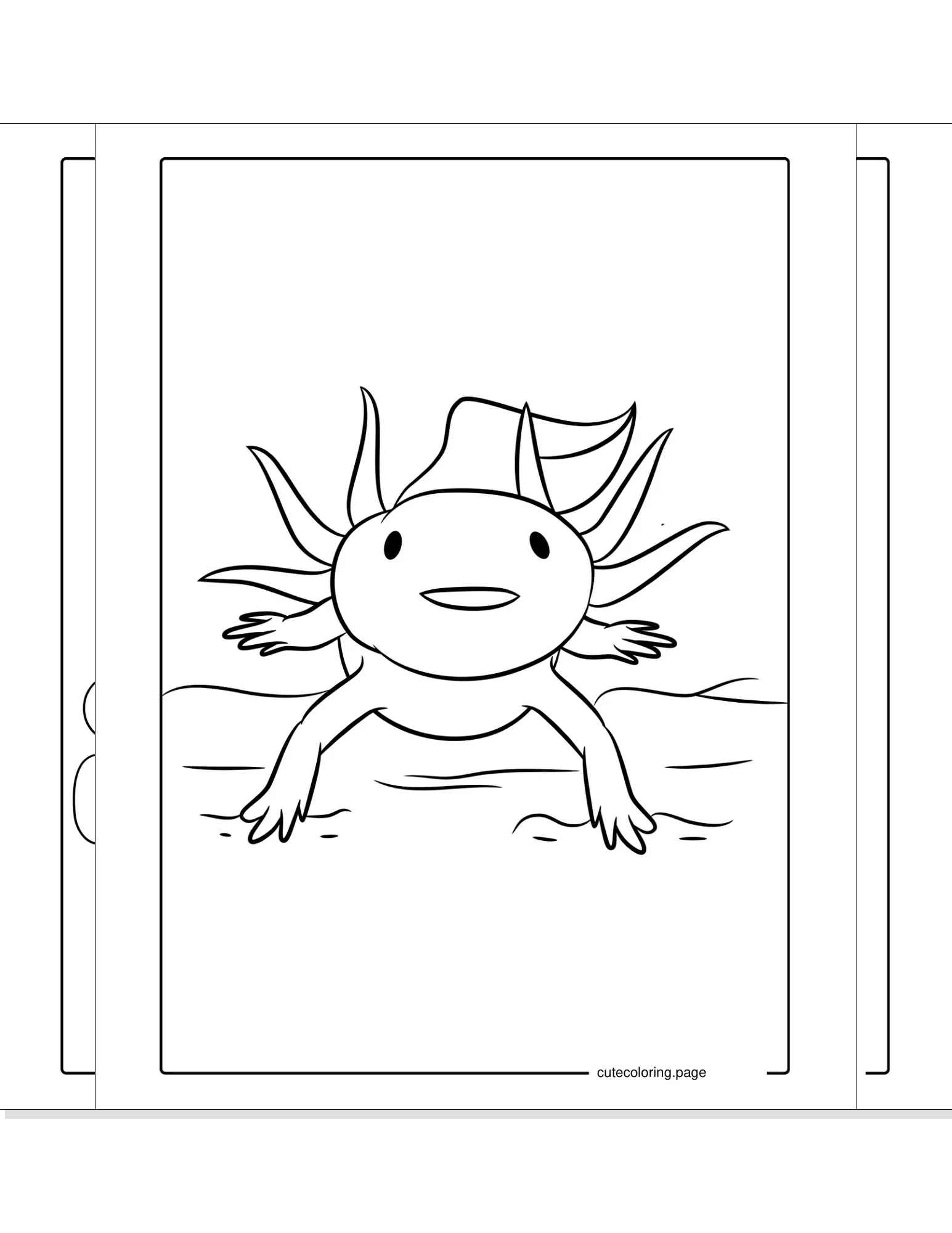 axolotl coloring pages coloring page