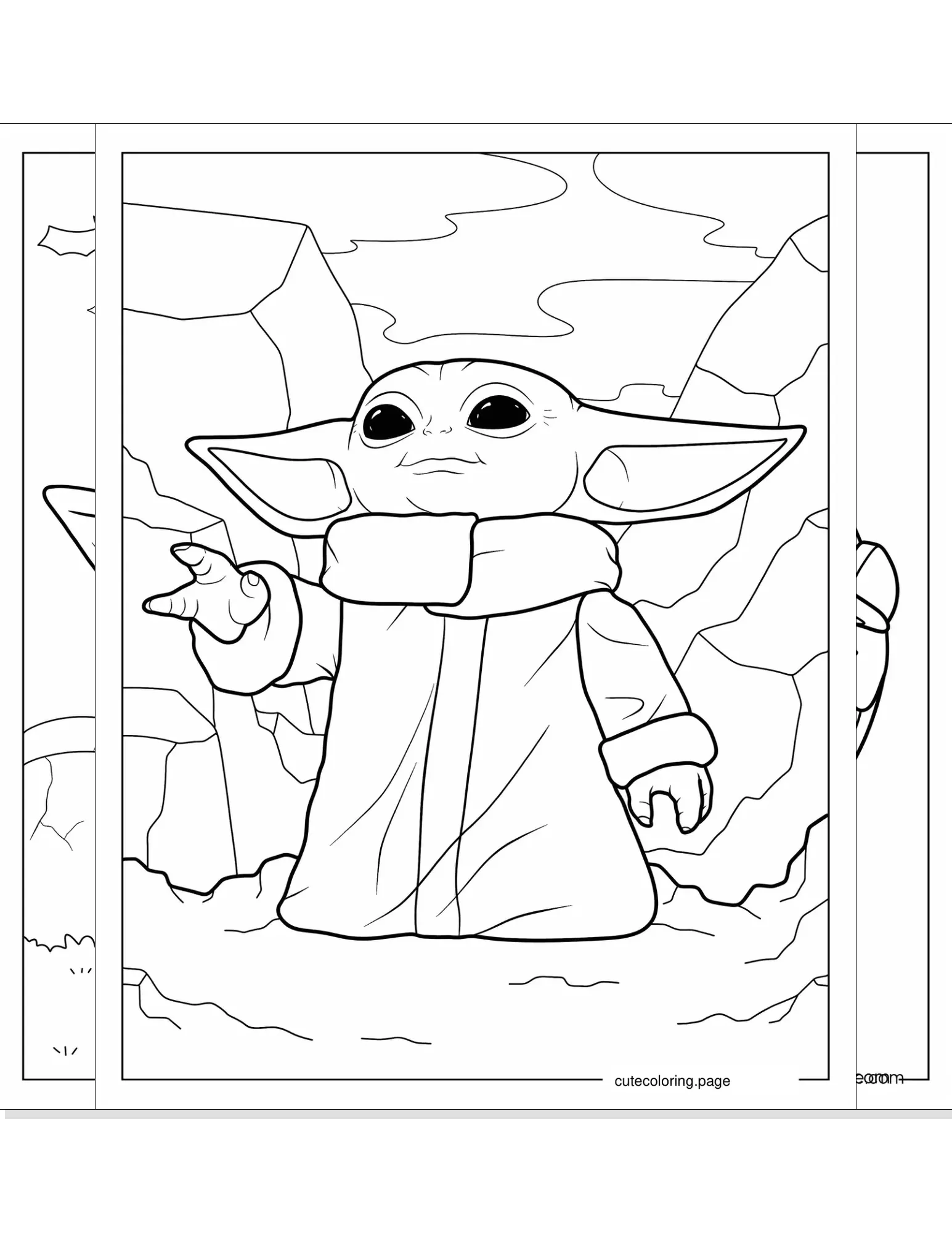 baby yoda coloring pages coloring page