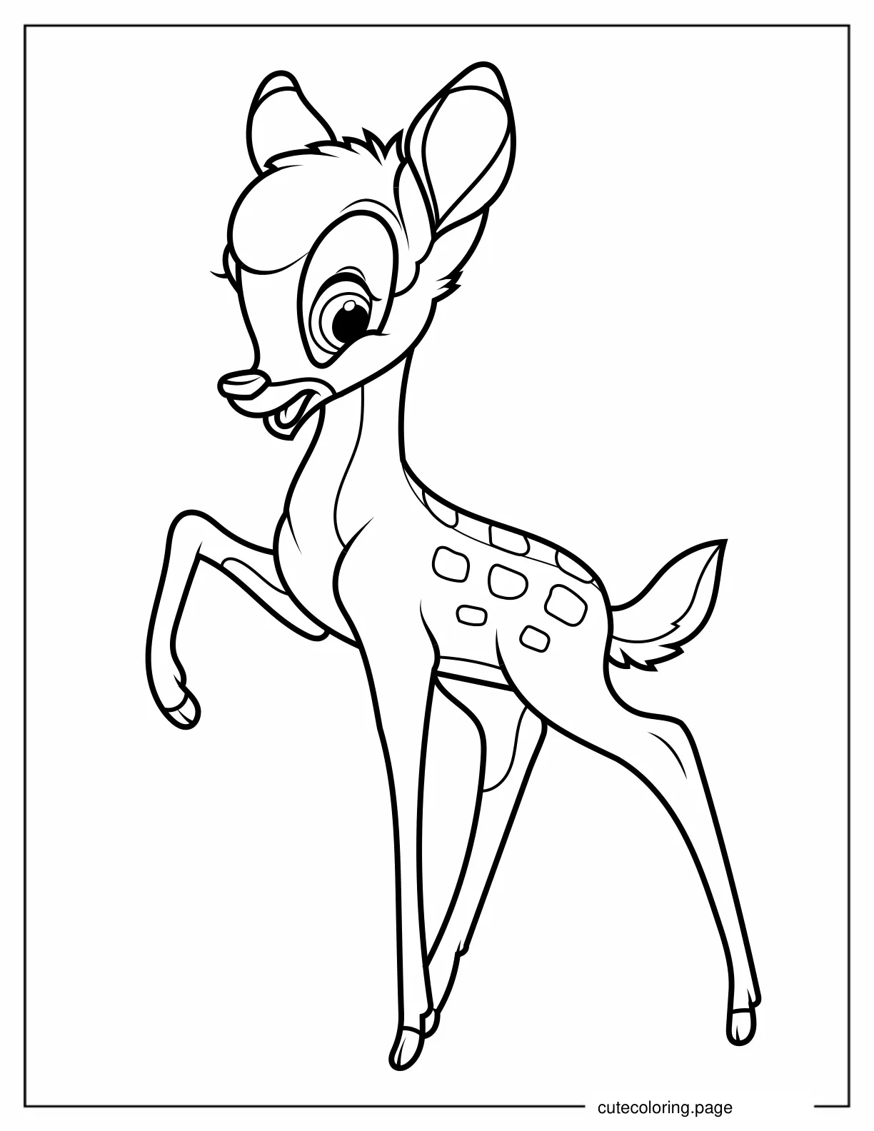 Easy Coloring Page Of Bambi For Preschoolers coloring page