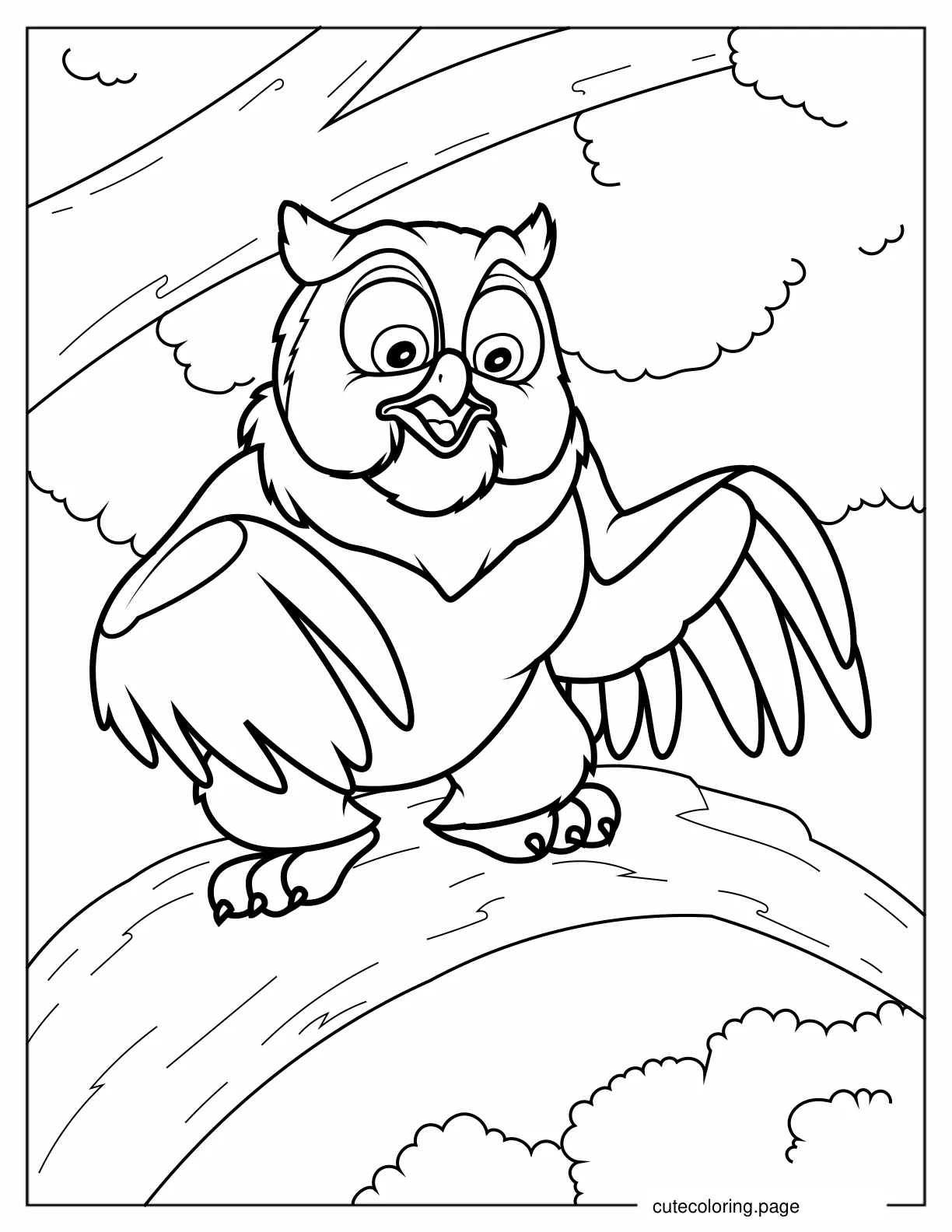 Friend Owl coloring page