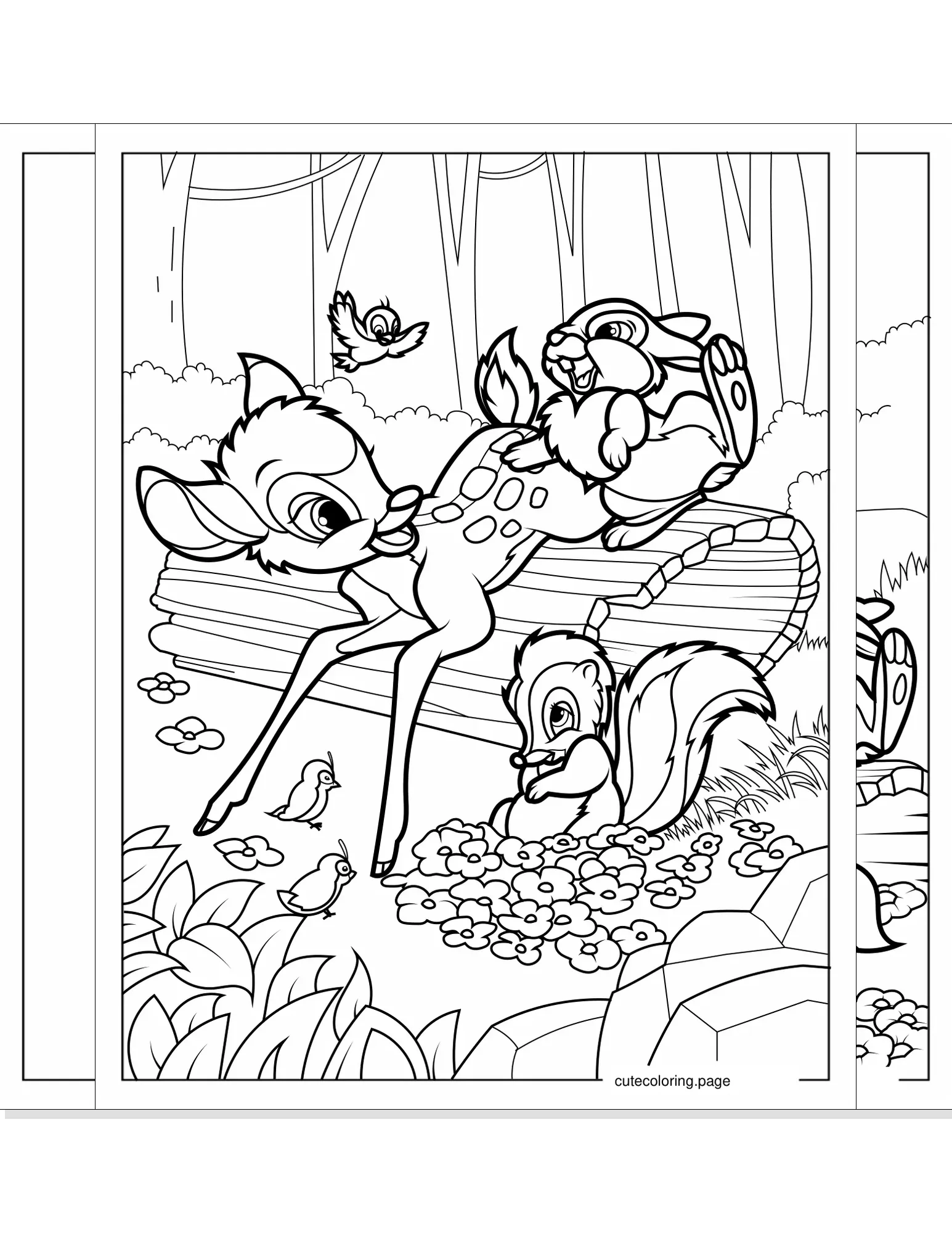 bambi coloring pages coloring page