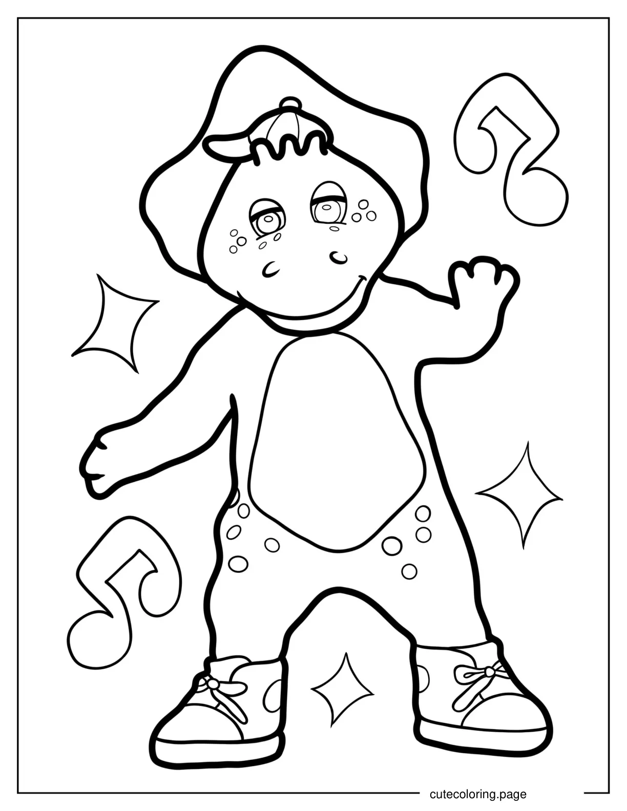 BJ Grooving coloring page