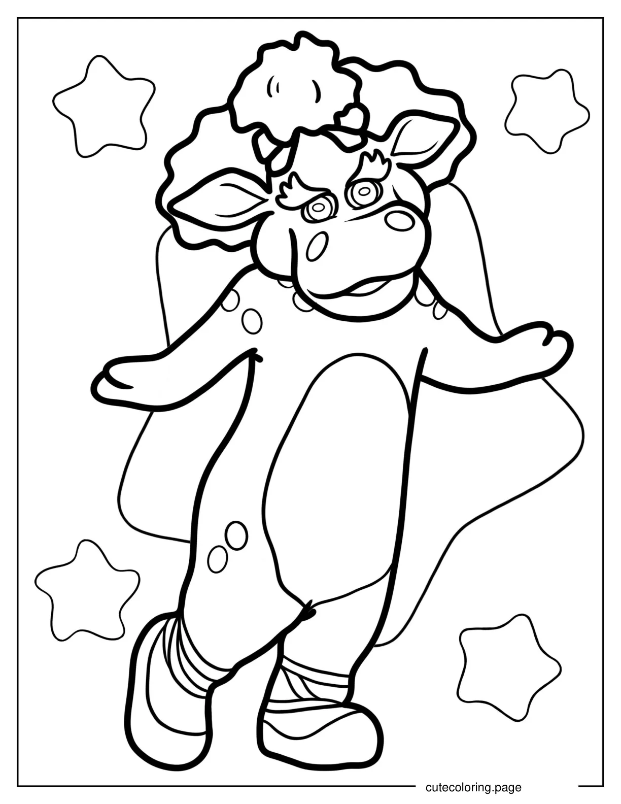 Kawaii Baby Bop Dancing coloring page