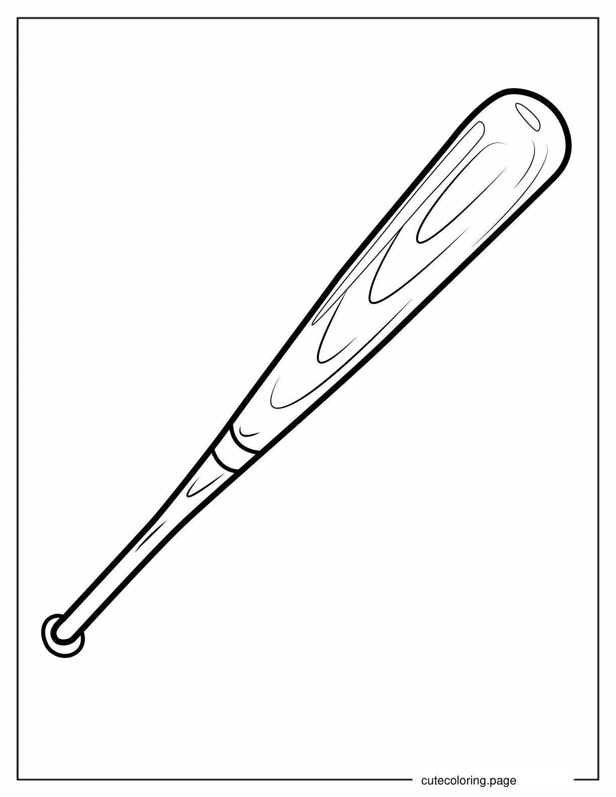 Baseball Bat Coloring Page coloring page