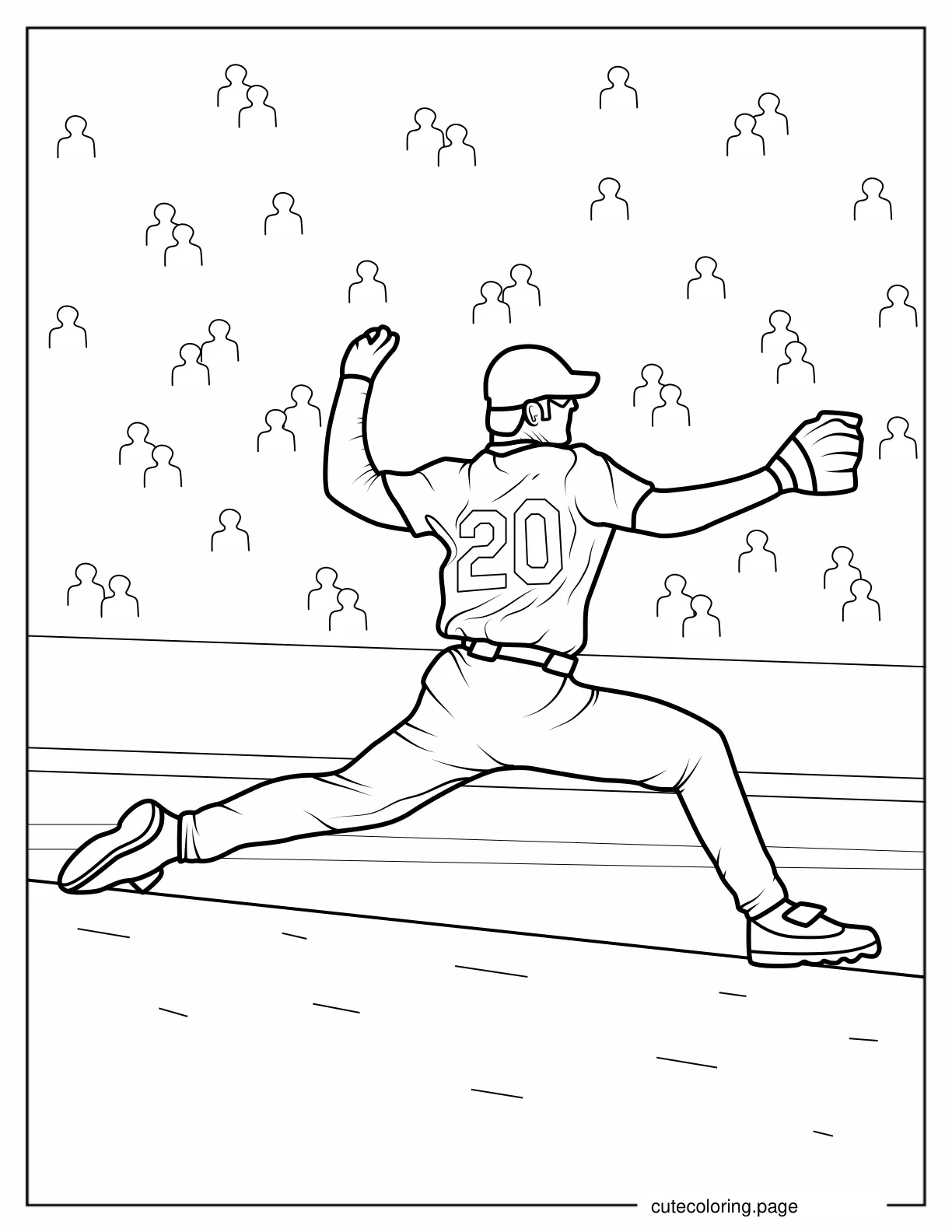 Baseball Pitcher Coloring Page coloring page