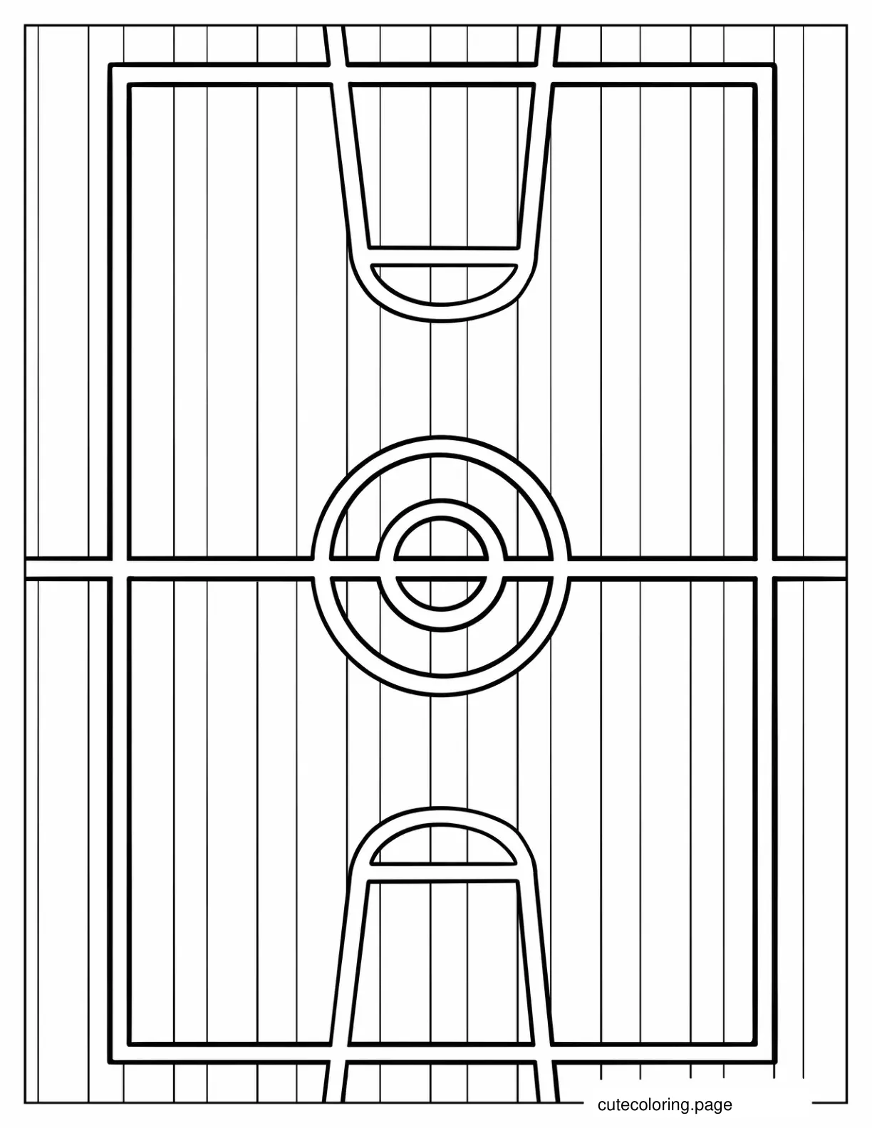 Basketball Court To Color coloring page