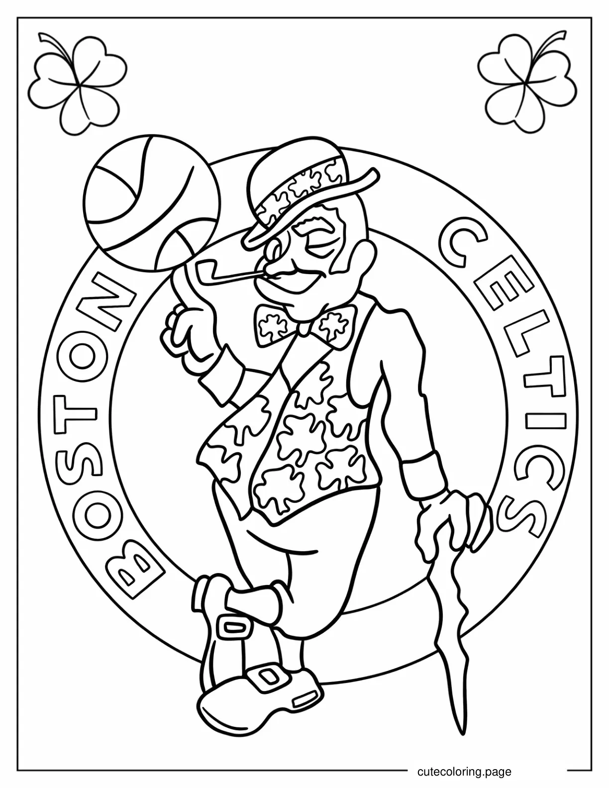 Boston Celtics Emblem To Color coloring page