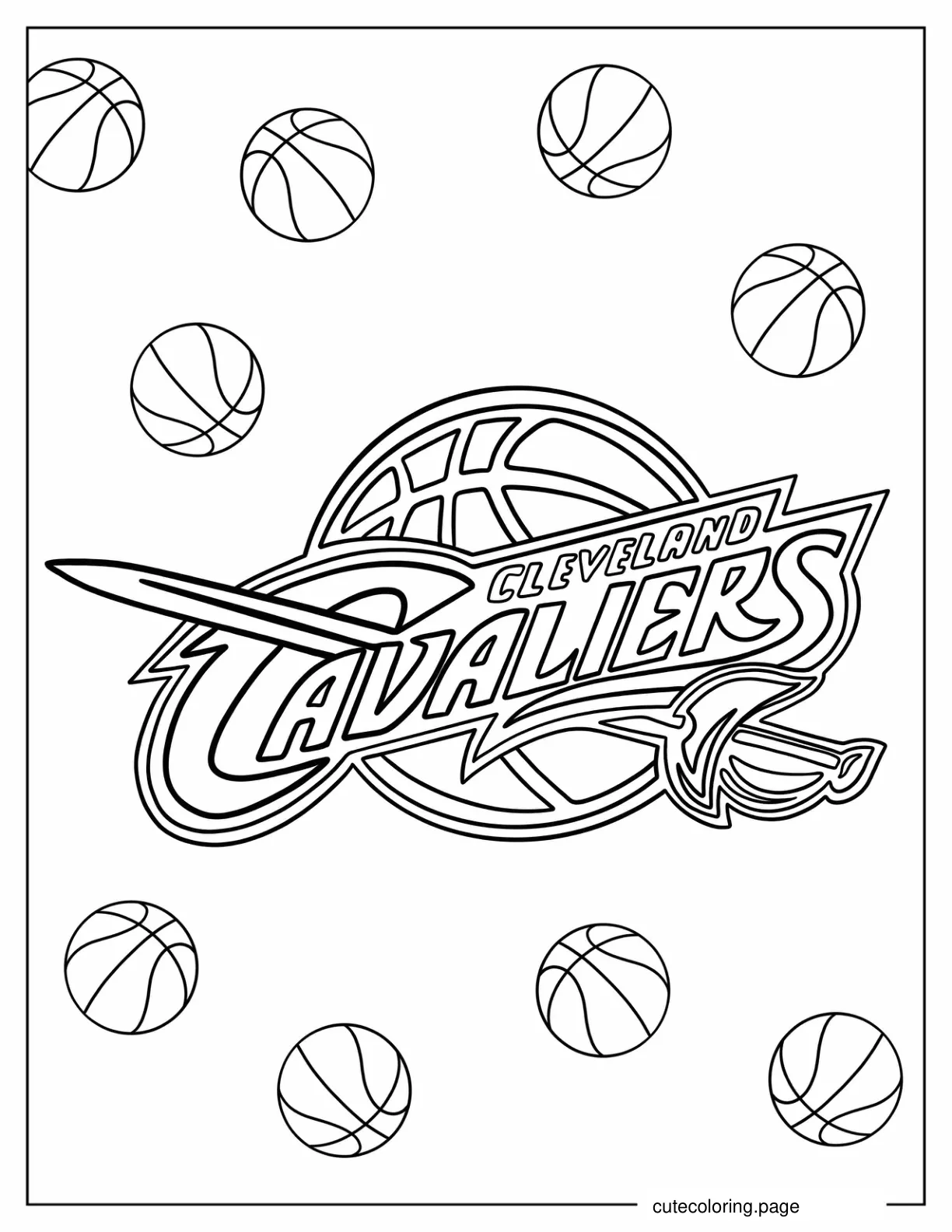 Cleveland Cavaliers Logo To Color coloring page